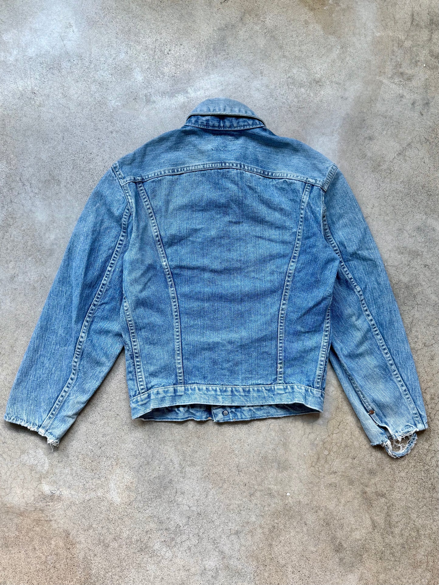 Vintage Wrangler Distressed Denim Jacket | Small