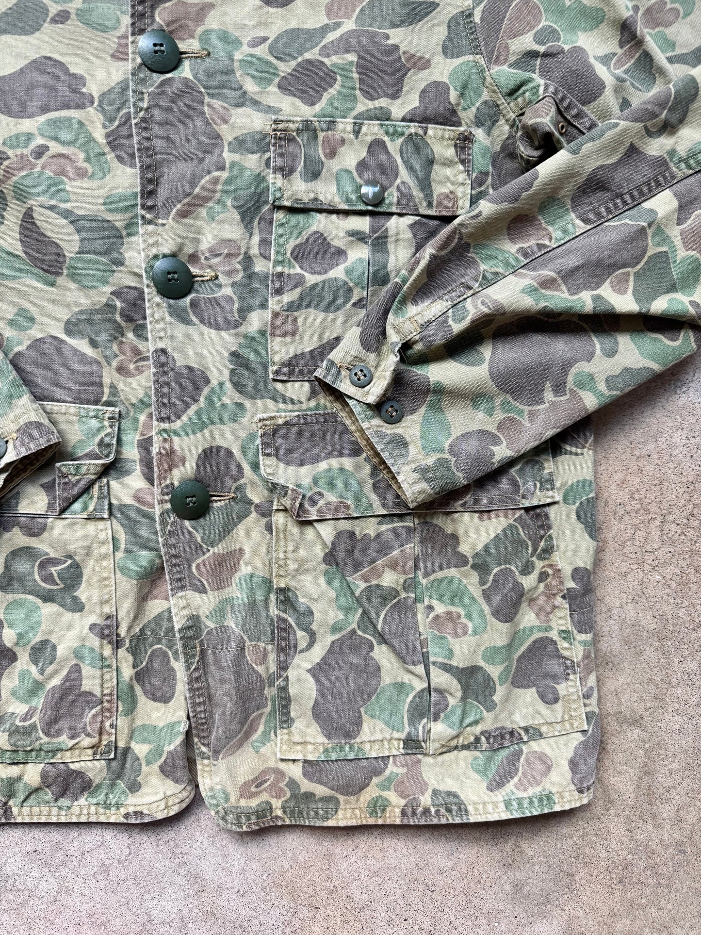 Vintage 1960s Ted Williams for Sears Canvas Camo Hunting Jacket | Large