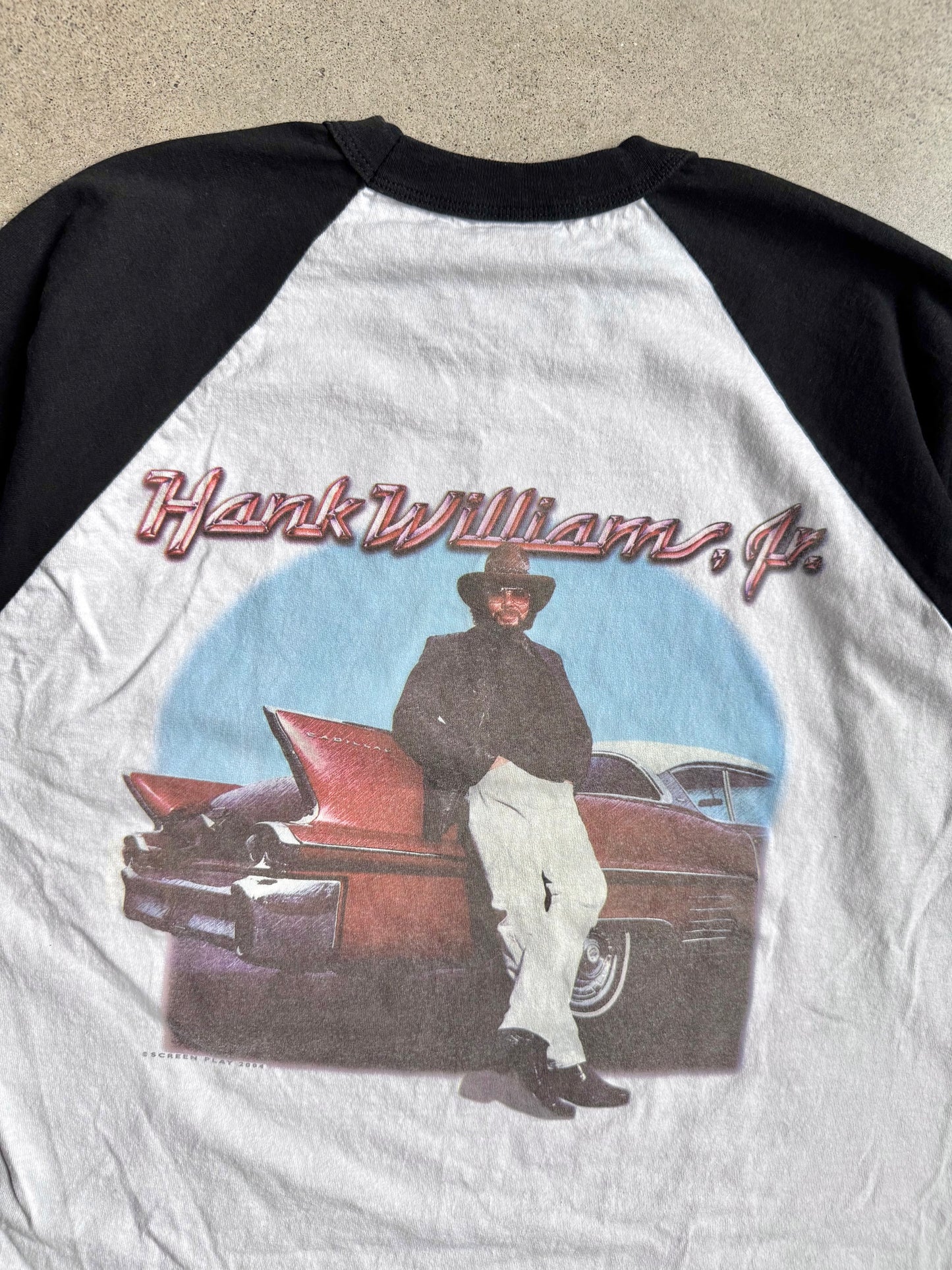 2000s Hank Williams Jr. Graphic Raglan Tee | Large