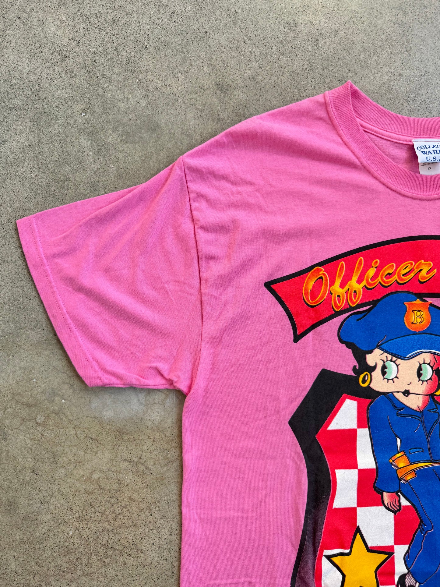 Vintage 1998 Pink Betty Boop "Officer Betty" Graphic Tee | 1X