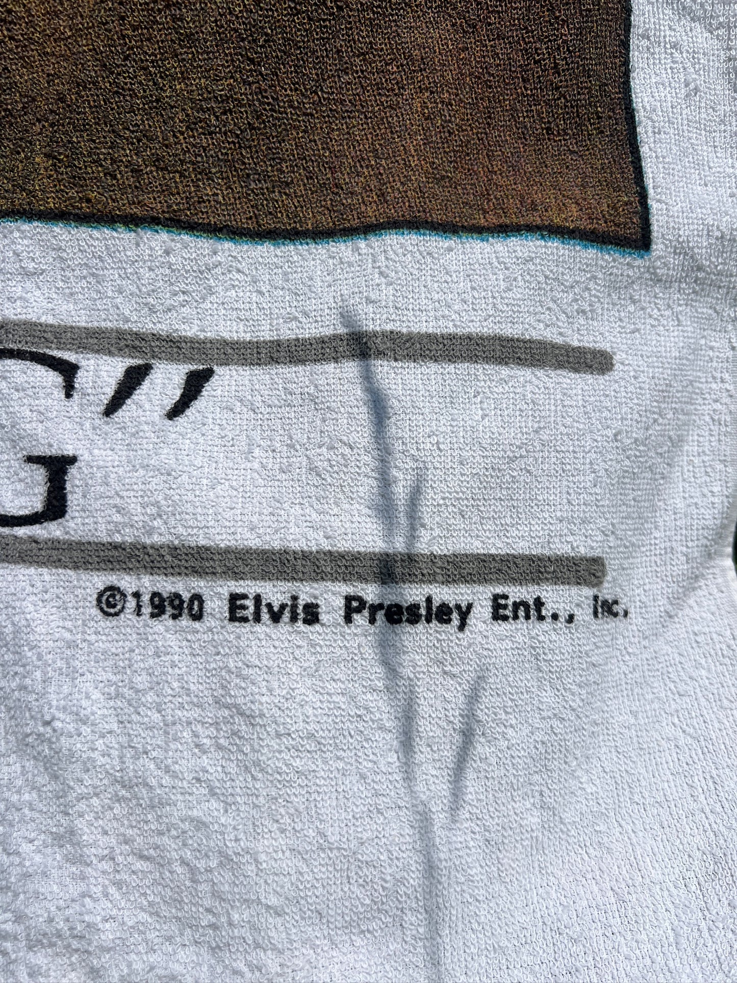 Vintage 1990s Elvis "The King" Cotton Beach Towel