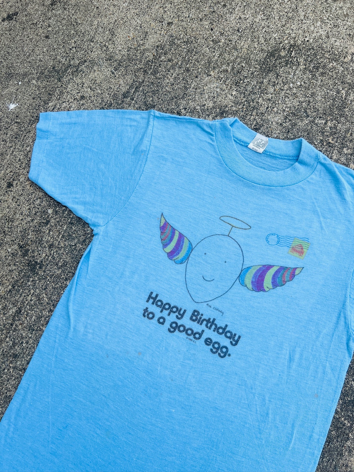 Vintage 1970s/80s “Happy Birthday To A Good Egg” Graphic Tee