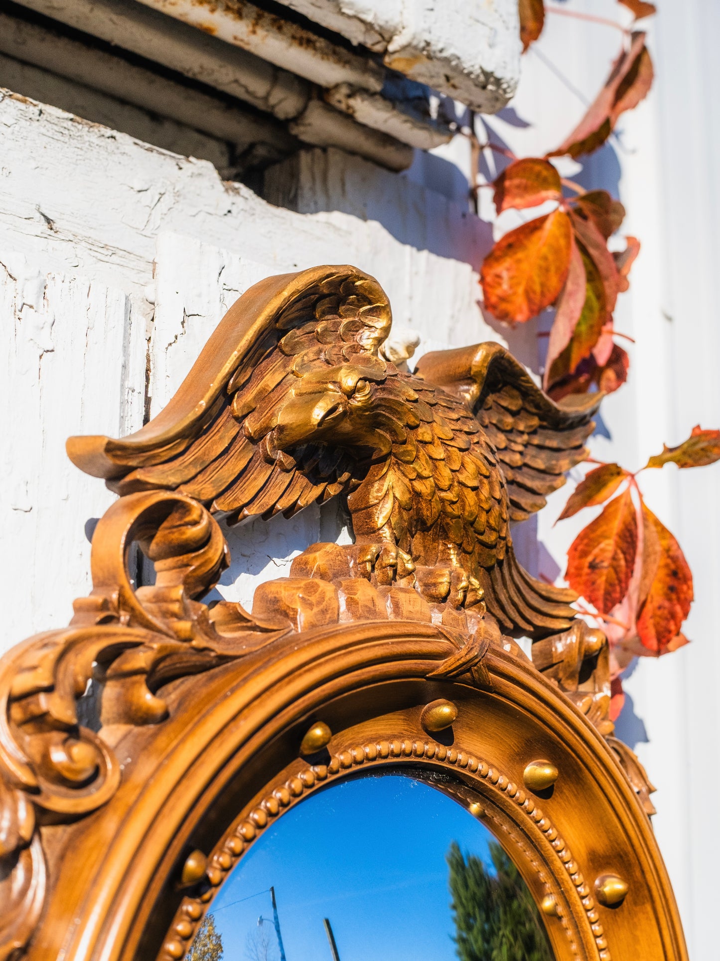 Vintage 1970s Syroco Inc. Eagle Bullseye Mirror