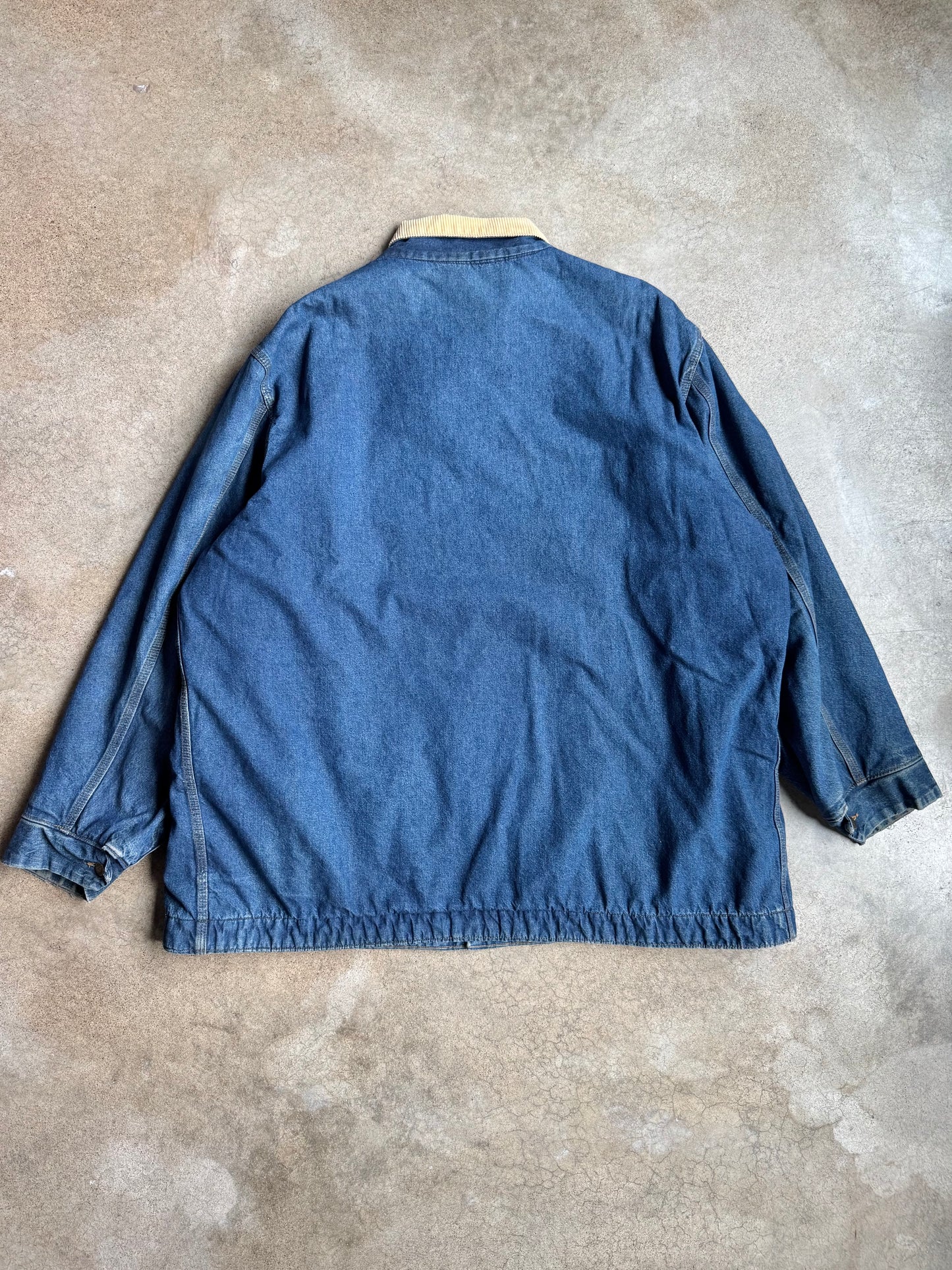 Vintage 1970s Sears Blanket Lined Denim Barn Jacket | 4XL