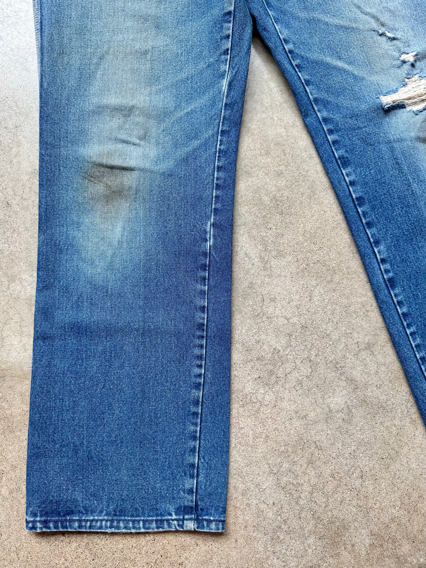 Vintage 1970s Ocean Terminal Distressed Bootcut Jeans | Waist 34”