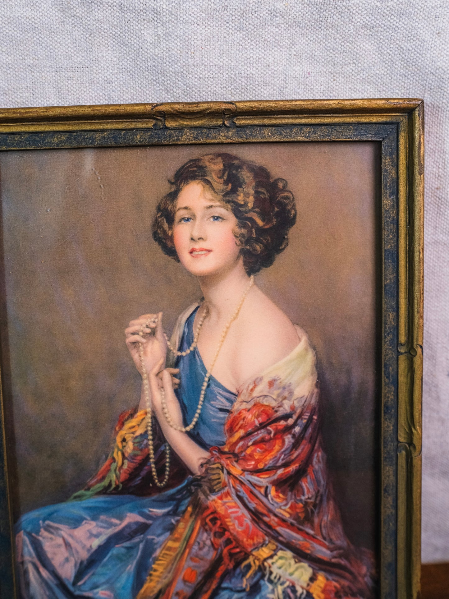 Antique 1920s Framed "An Old Sweetheart of Mine" Arthur Garrett Lithograph Print
