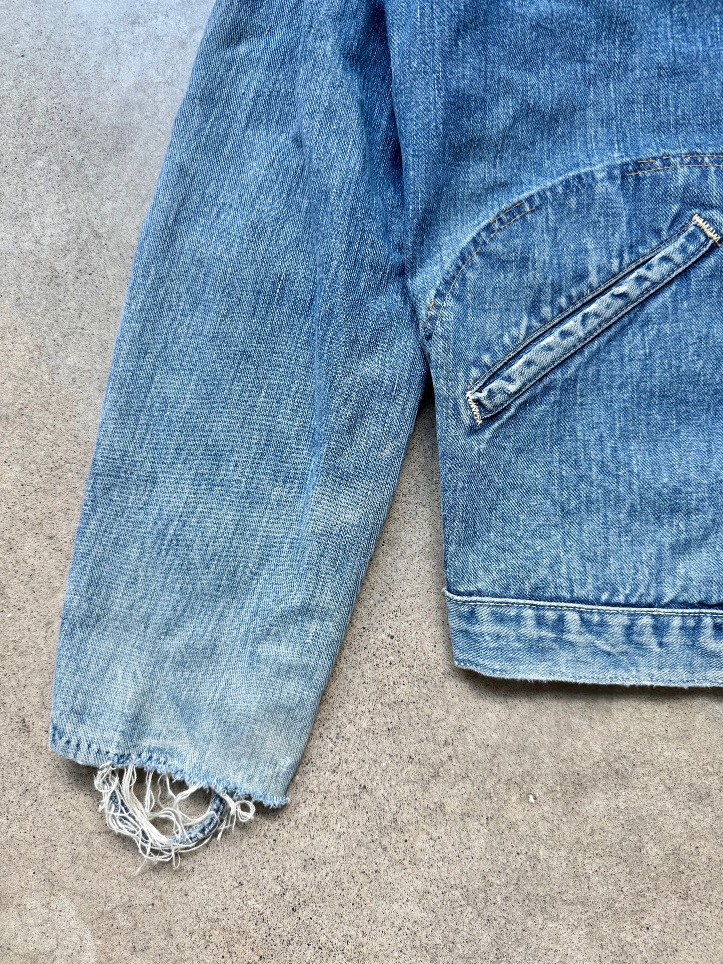 Vintage Wrangler Distressed Denim Jacket | Small