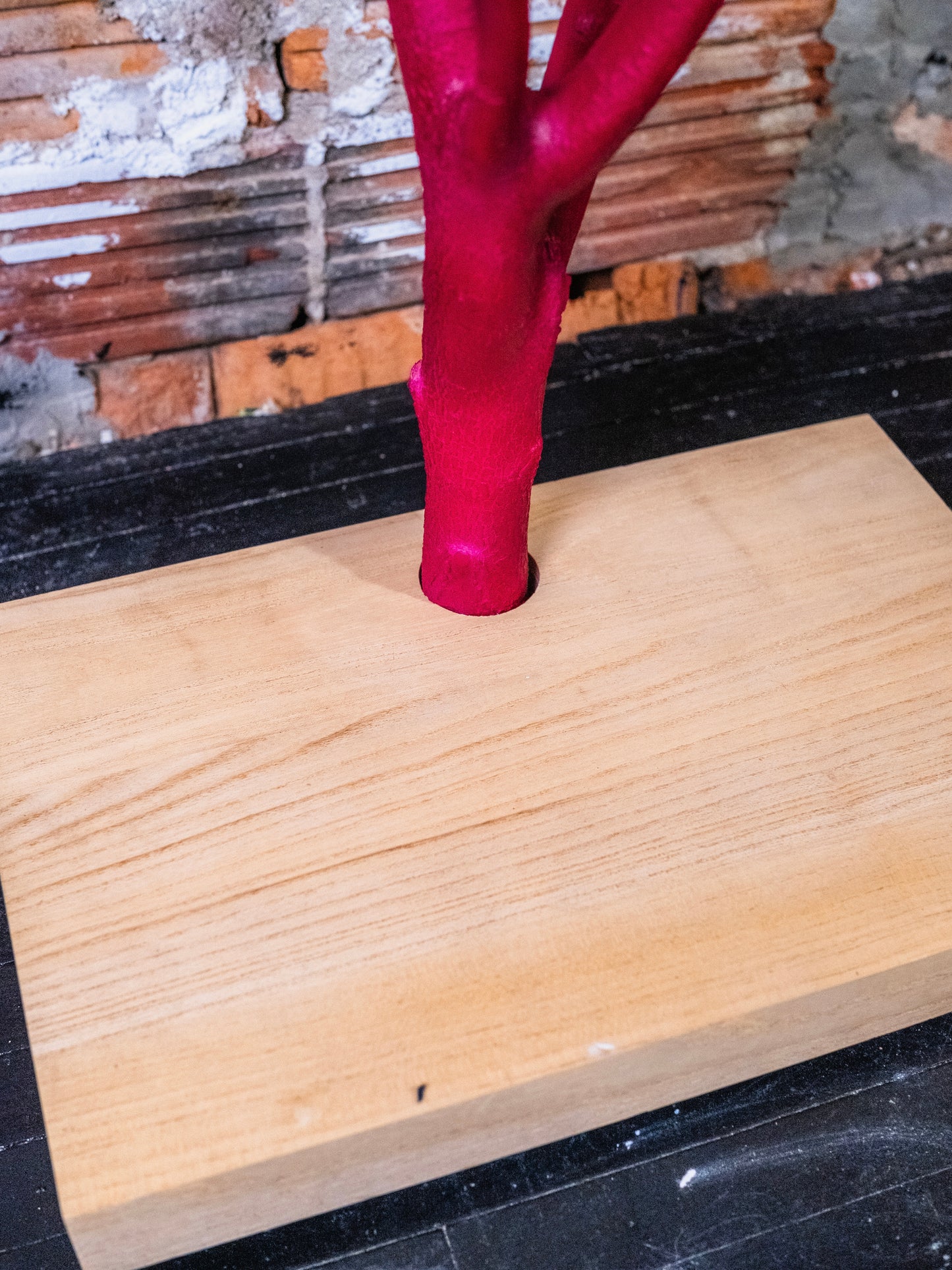 Harry Allen for Areaware Glass Top Pink Branch Table