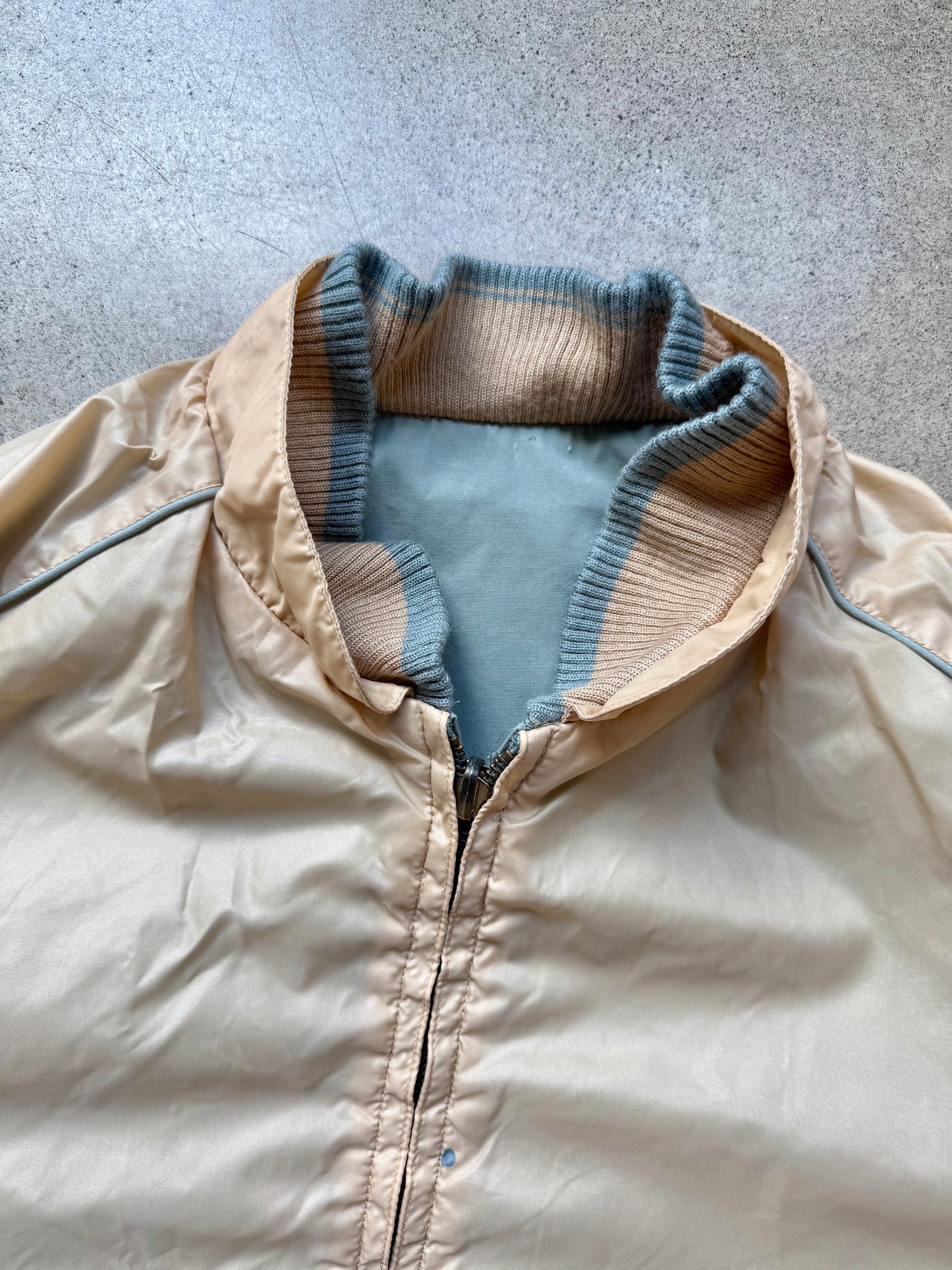 Vintage 1970s/80s JCPenney Active Reversible Zip-Up Windbreaker Jacket | Large