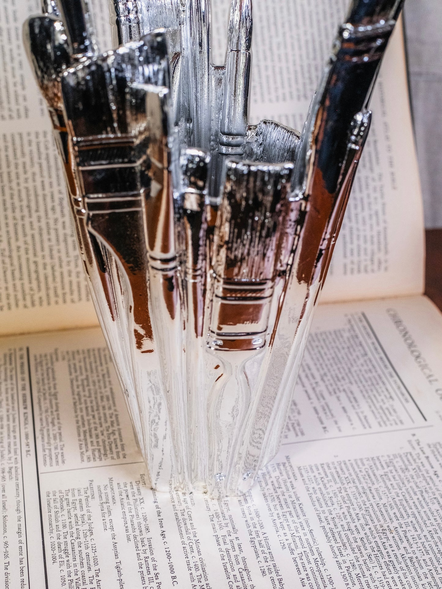 Vintage Harry Allen for Areaware Chrome Paint Brush Vase