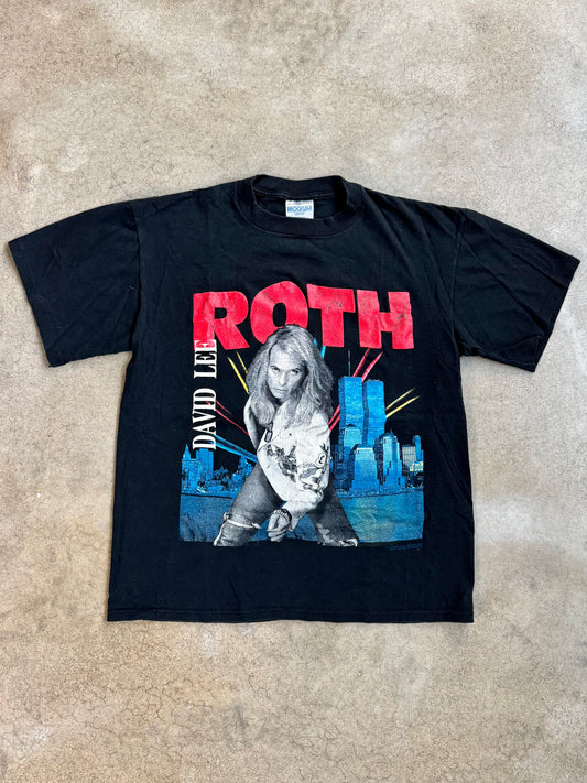Vintage 1991 David Lee Roth “A Little Ain’t Enough” Twin Towers Tour Tee | Large