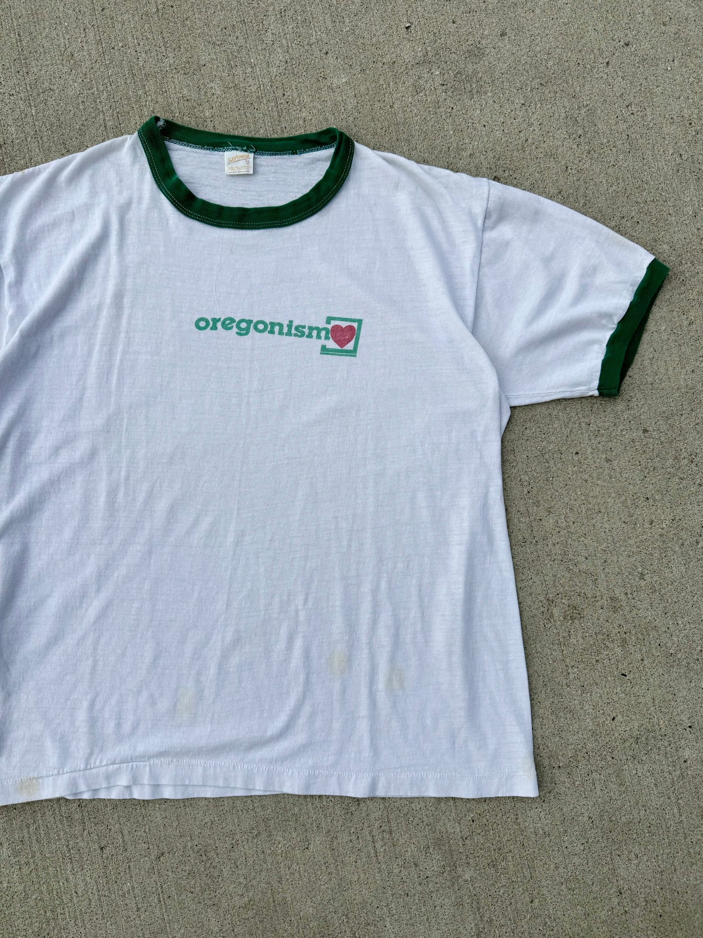 Vintage 1970s/80s “Oregonism” Short Sleeve Ringer Tee | L/XL