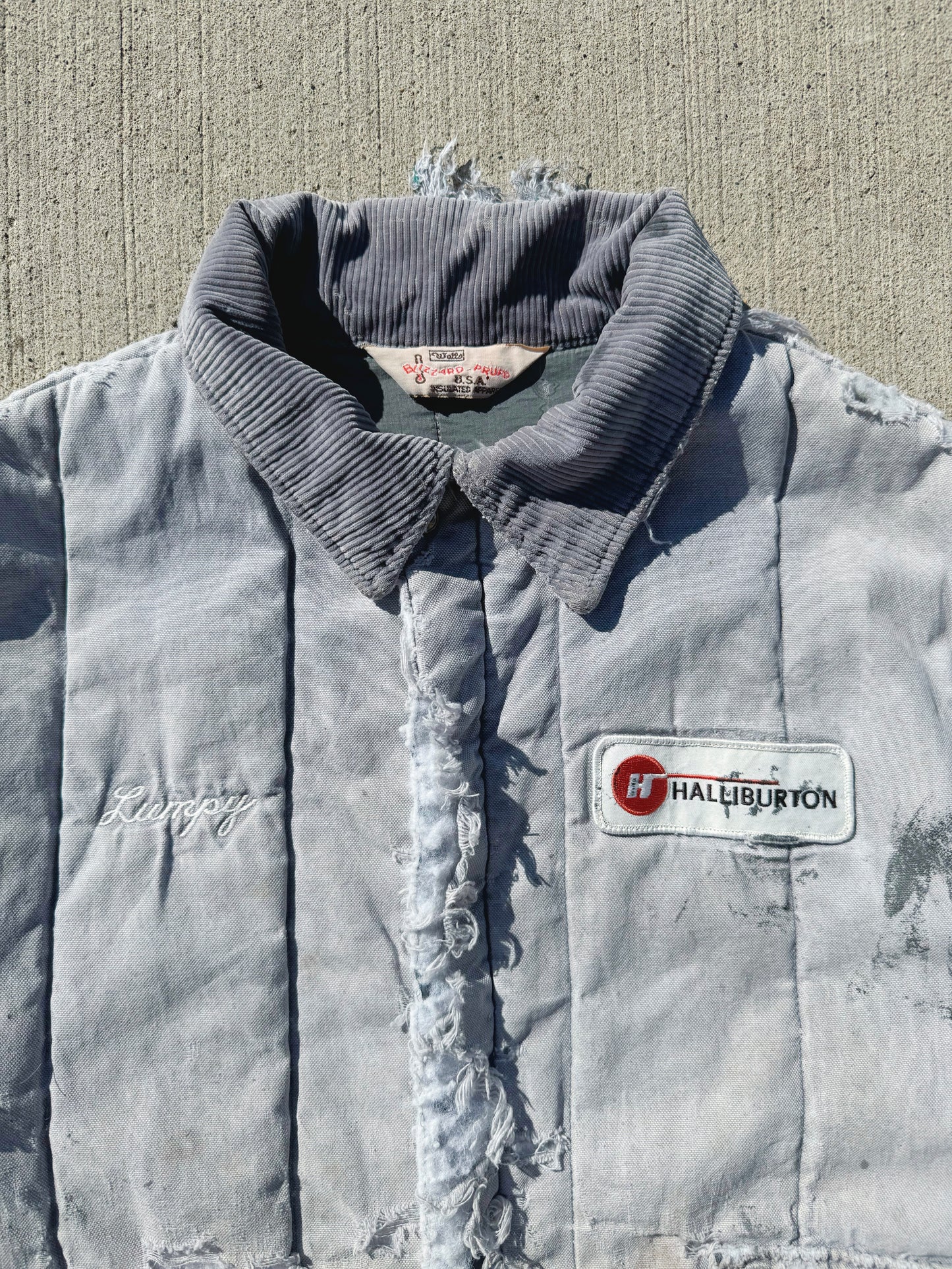 Vintage 1980s Walls Ultra Distressed Halliburton Work Jacket | XL