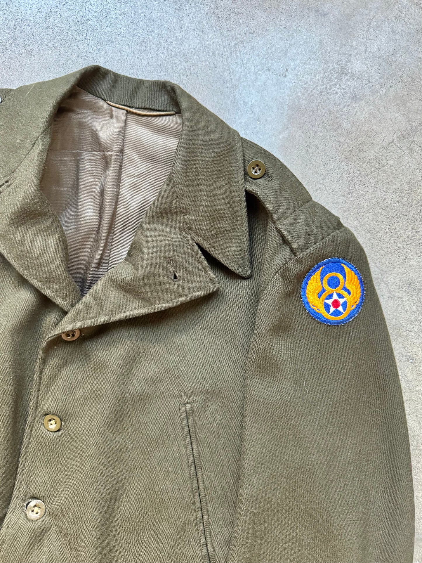Vintage 1944 WWII U.S. Army 8th Air Force E.T.O Officer’s Field Jacket | 40S