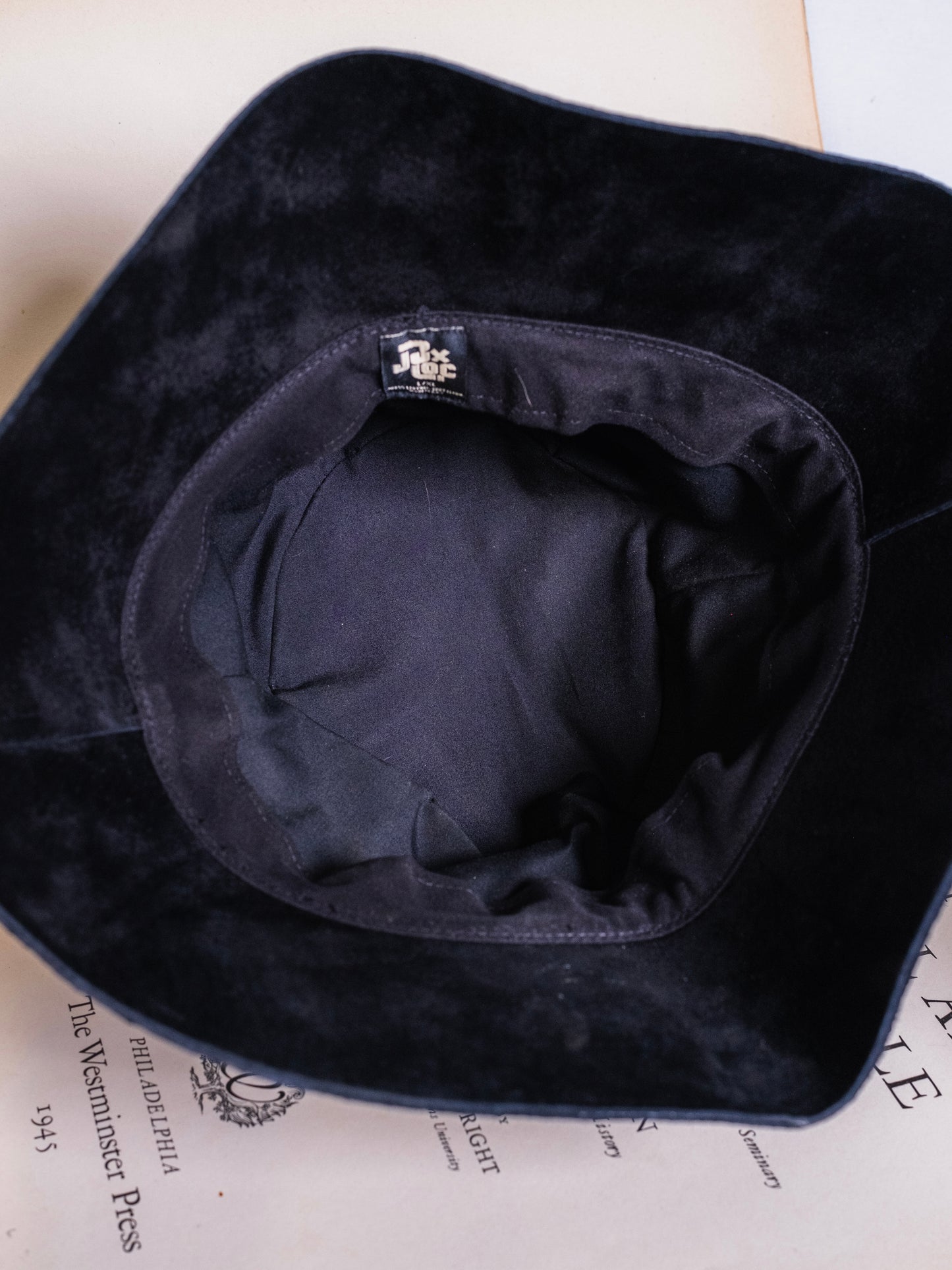 Lack of Color Black Suede Leather Bucket Hat