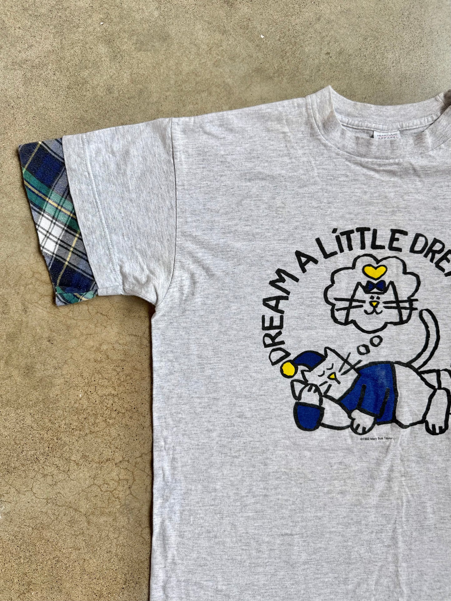 Vintage 1992 Mary Sue Taylor "Dream A Little Dream..." Cat Sleep Tee | One Size