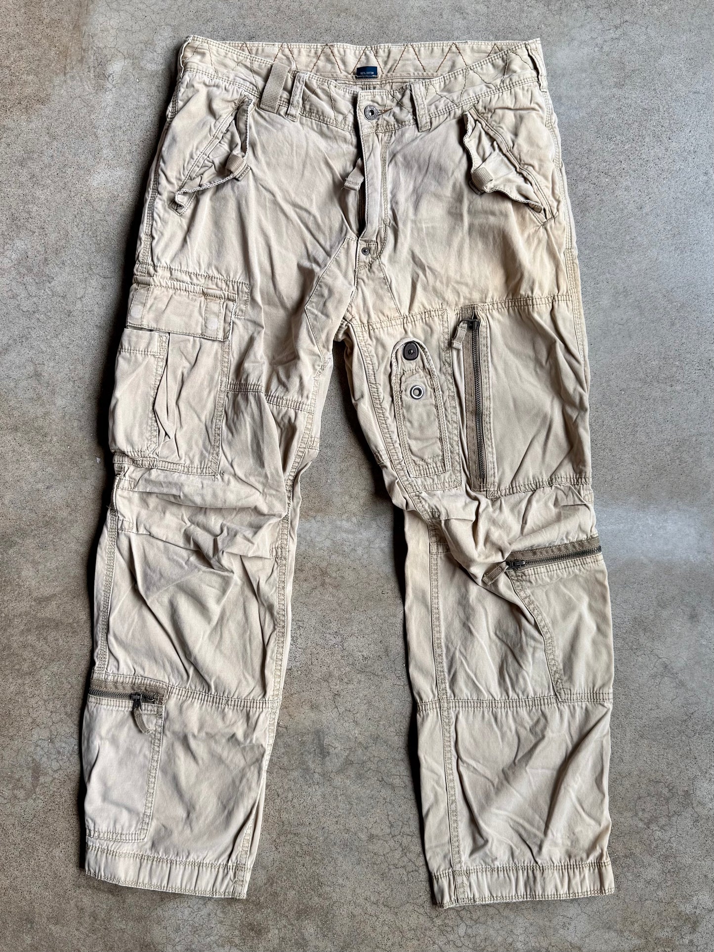 Vintage 1990s Polo Ralph Lauren Military-Style Paratrooper Cargo Pants | 33/30