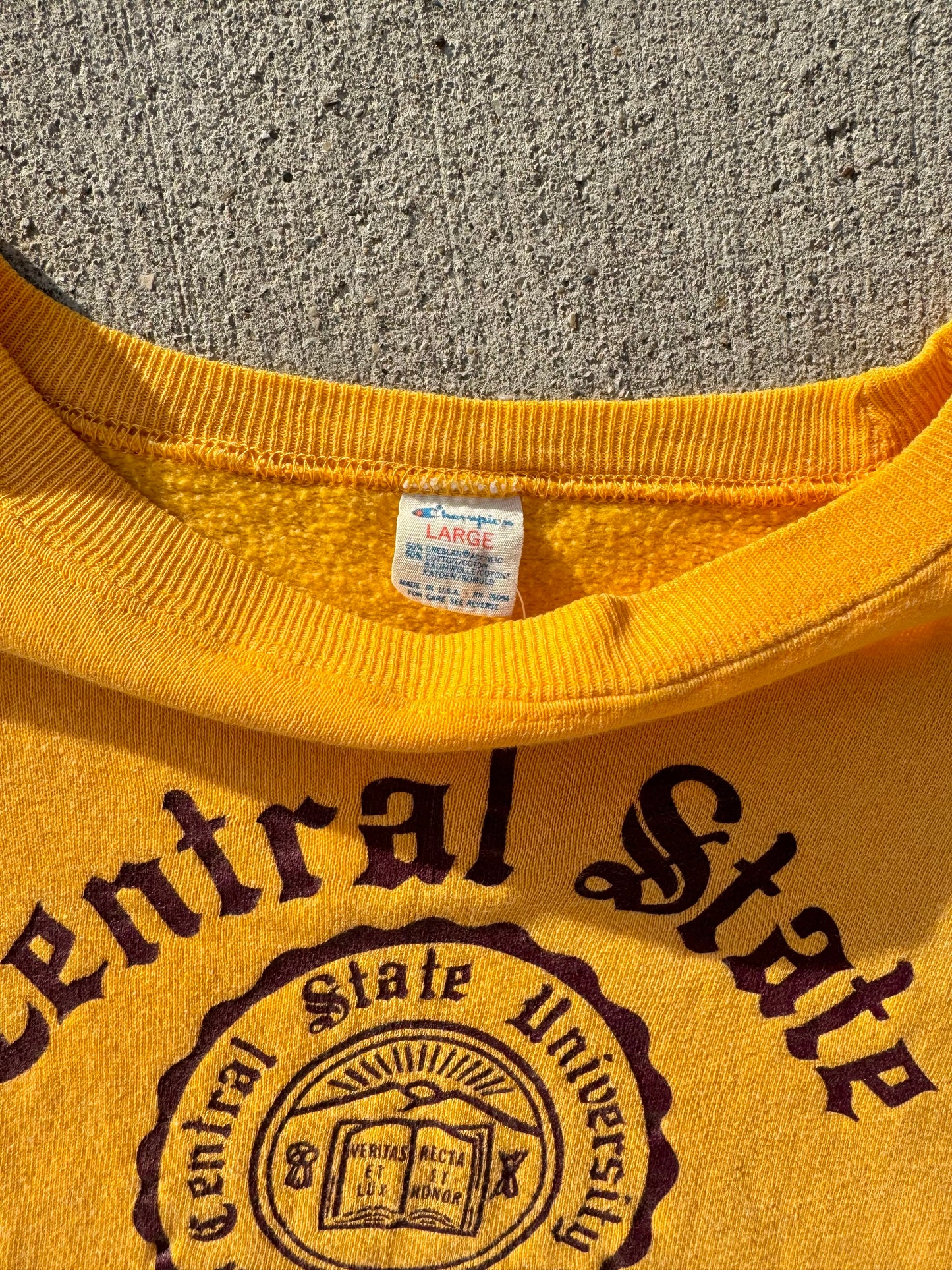 Vintage 1980s Central State University Raglan Sweatshirt | Large