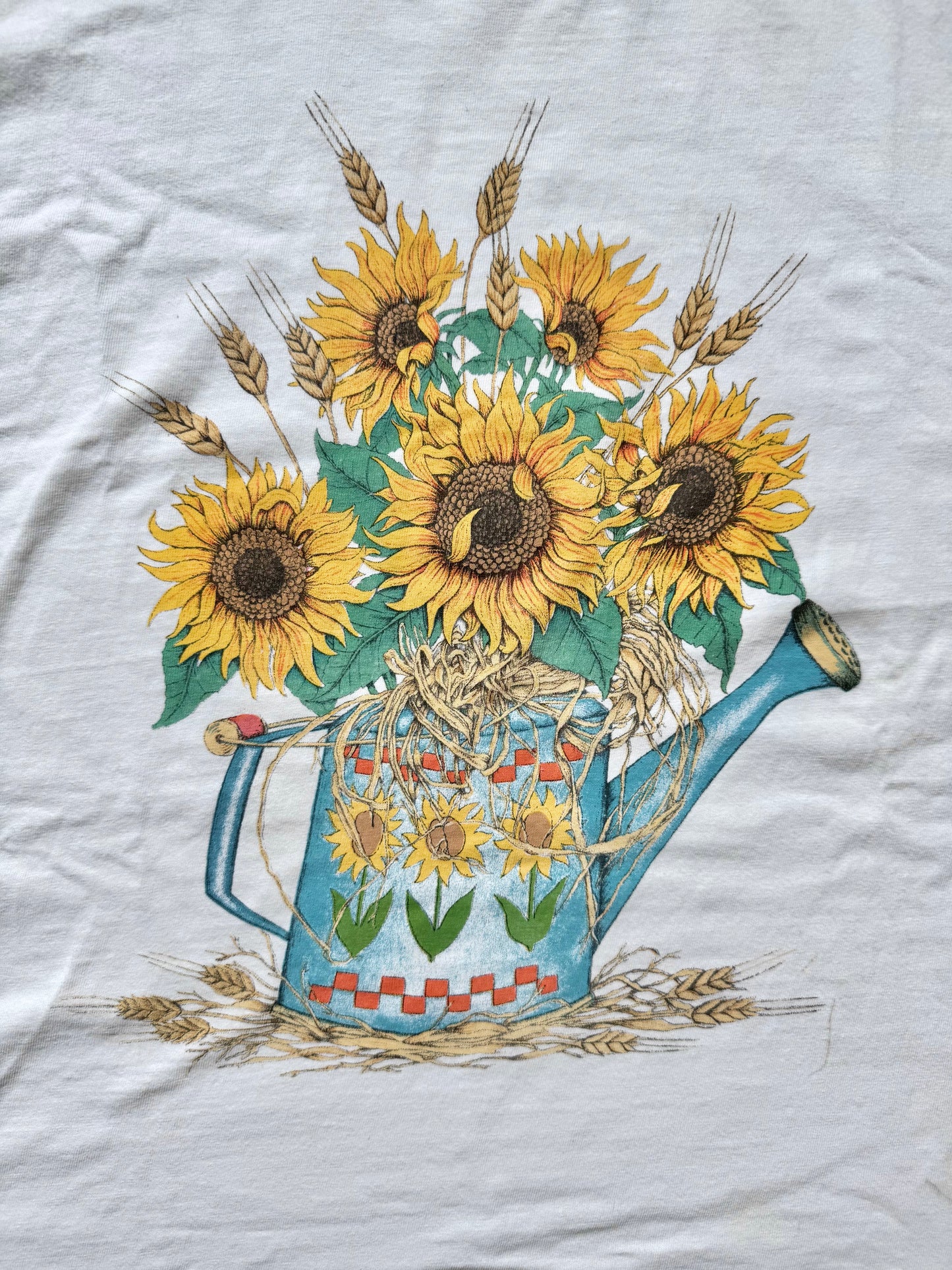 Vintage 1990s Cracker Barrel Sunflower Graphic Tee | Large