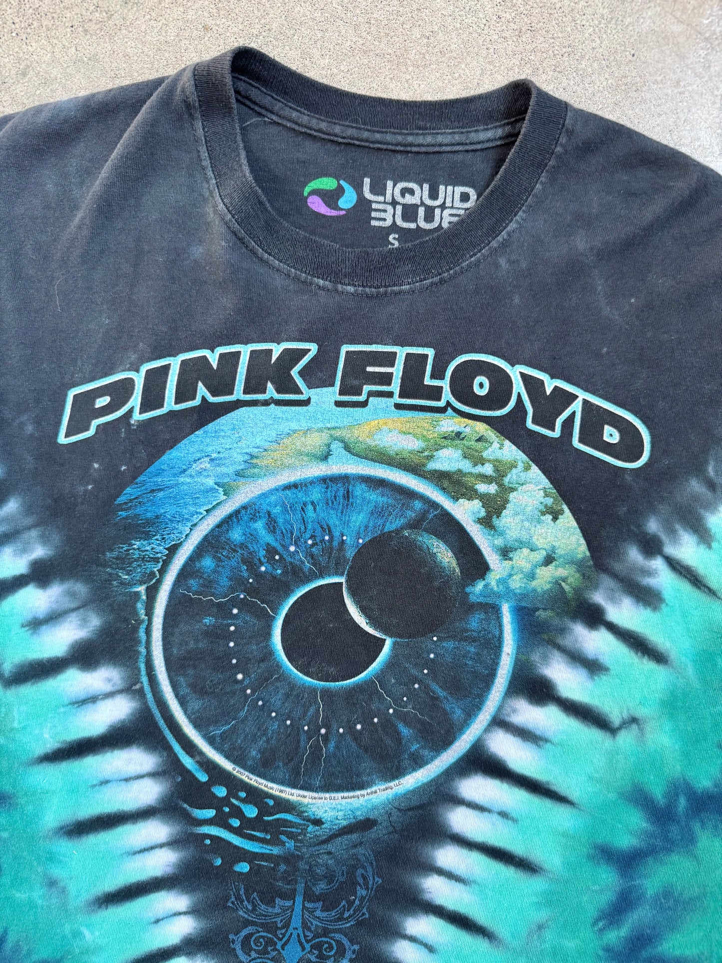 2007 Liquid Blue Pink Floyd “Pulse” Tie-Dye Band Tee | Small