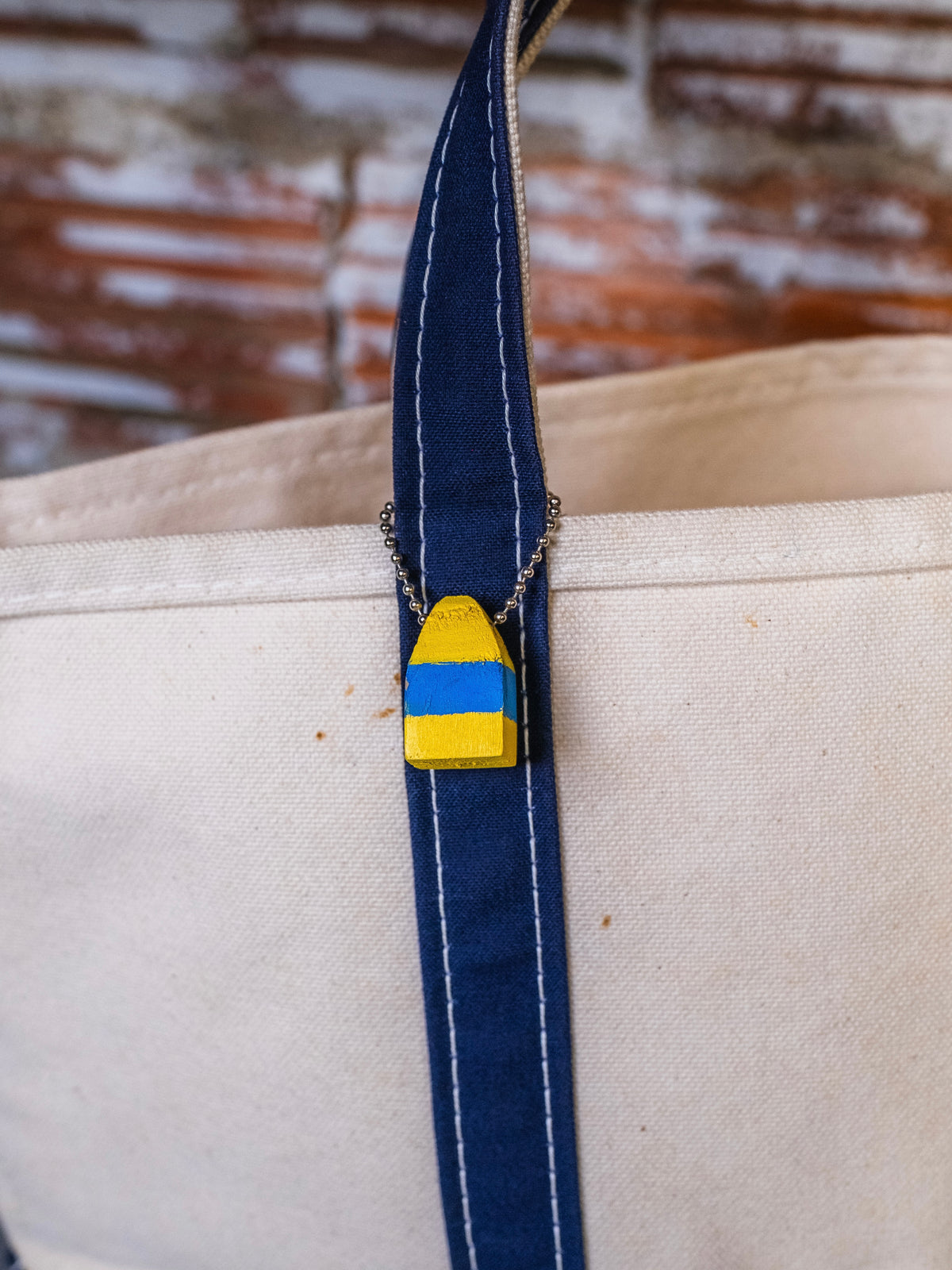 Vintage L.L. Bean Canvas Navy Trim Boat & Tote Bag w/ Quarter Horse Patch