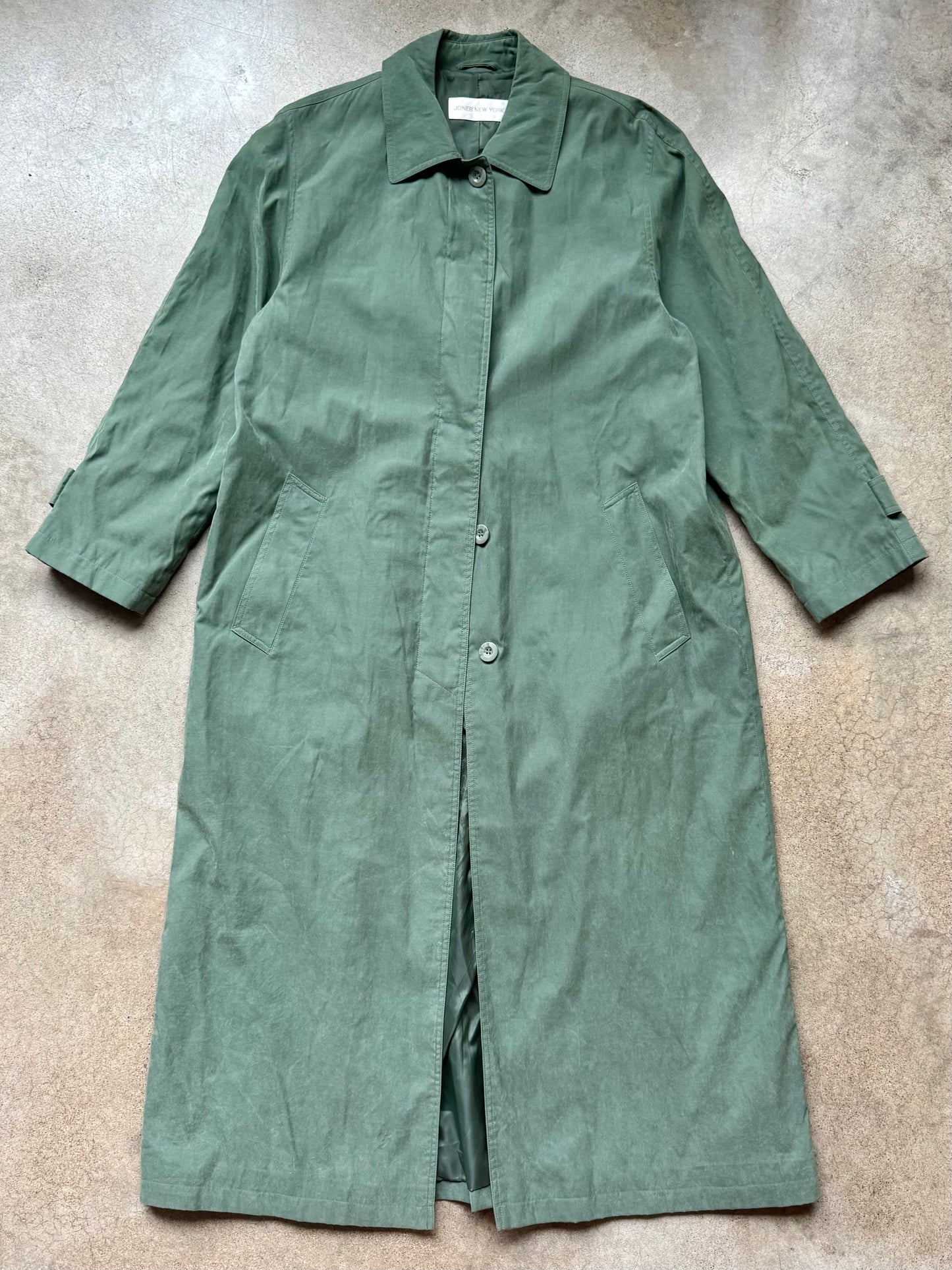 Vintage 1980s/90s Jones New York Forest Green Car Coat | Large