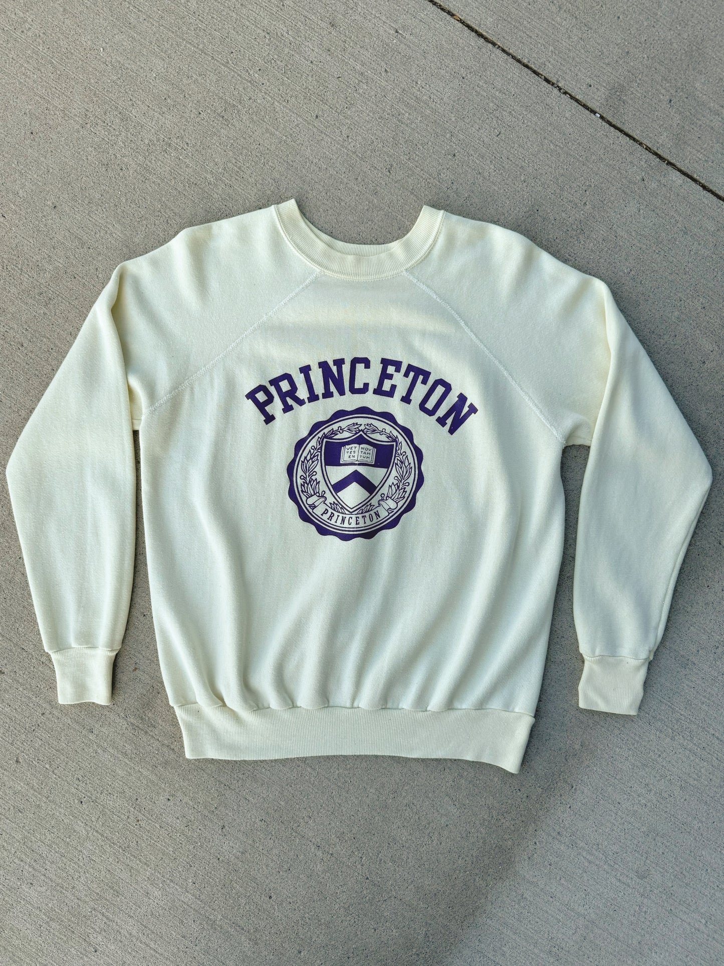 Vintage 1980s Pale Yellow Princeton Sweatshirt