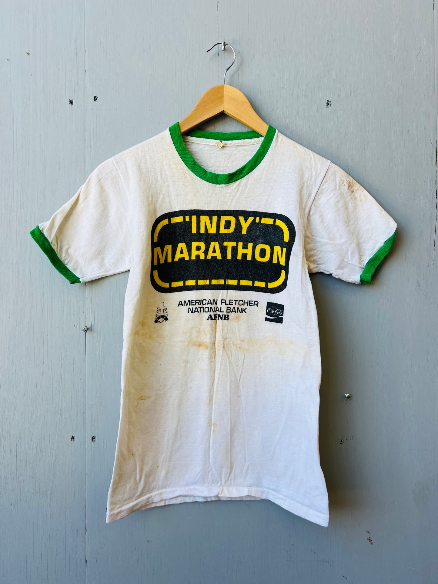 Vintage 1970’s Indy Marathon 500 Festival Two-Sided Graphic T-Shirt