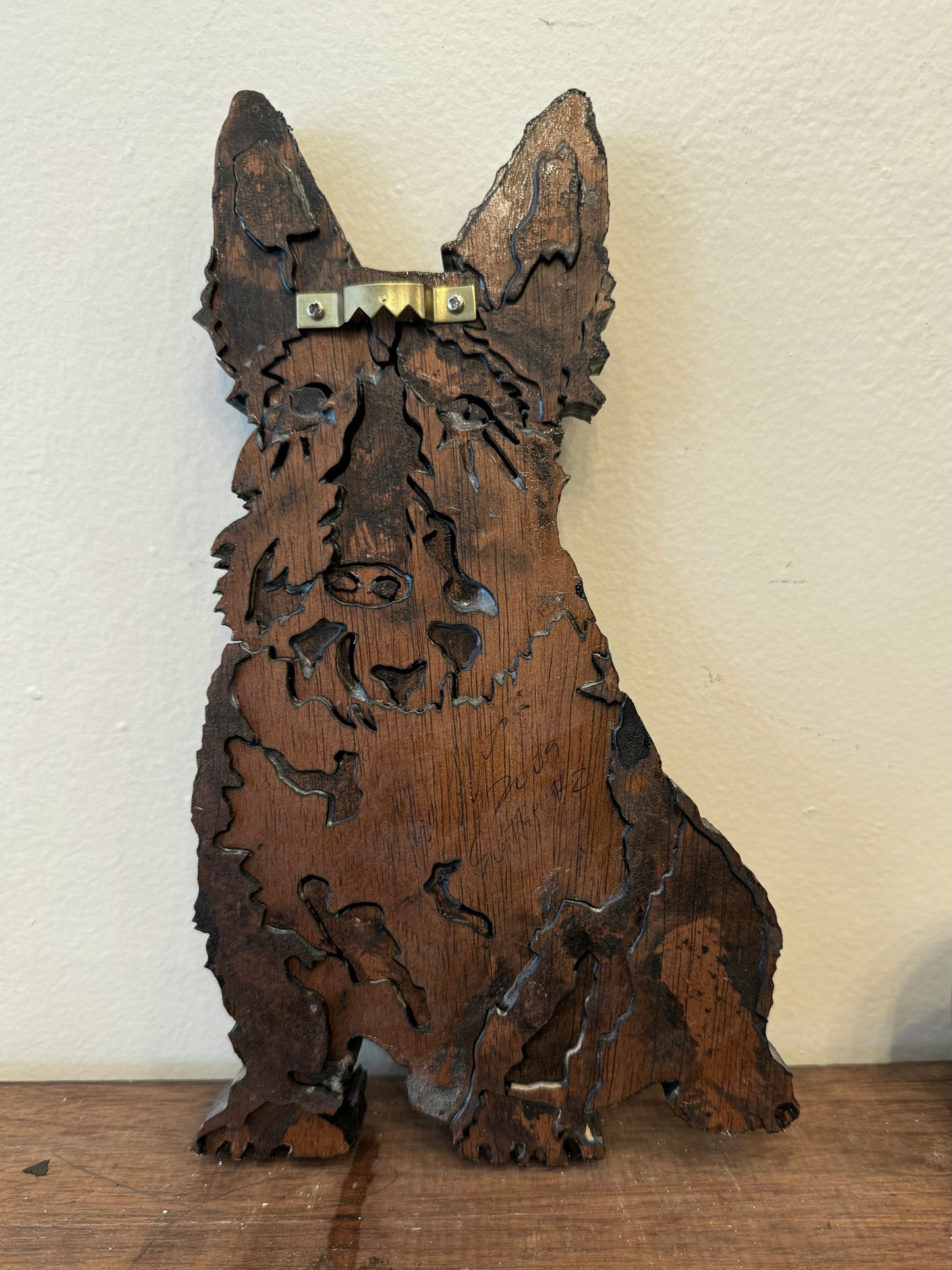 Vintage Wooden Scottie Dog Wall Art