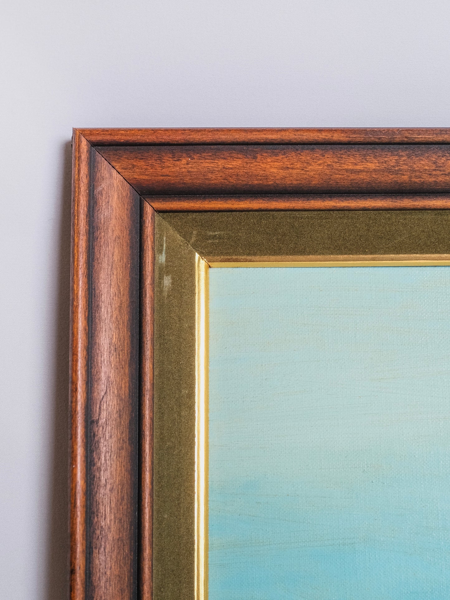 Vintage 1970s Framed & Signed Mountain Landscape Oil Painting