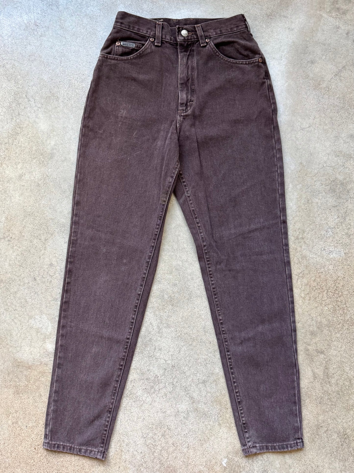 Vintage 1990s Deadstock Lee Riveted Brown High-Waisted Jeans | Waist 26”
