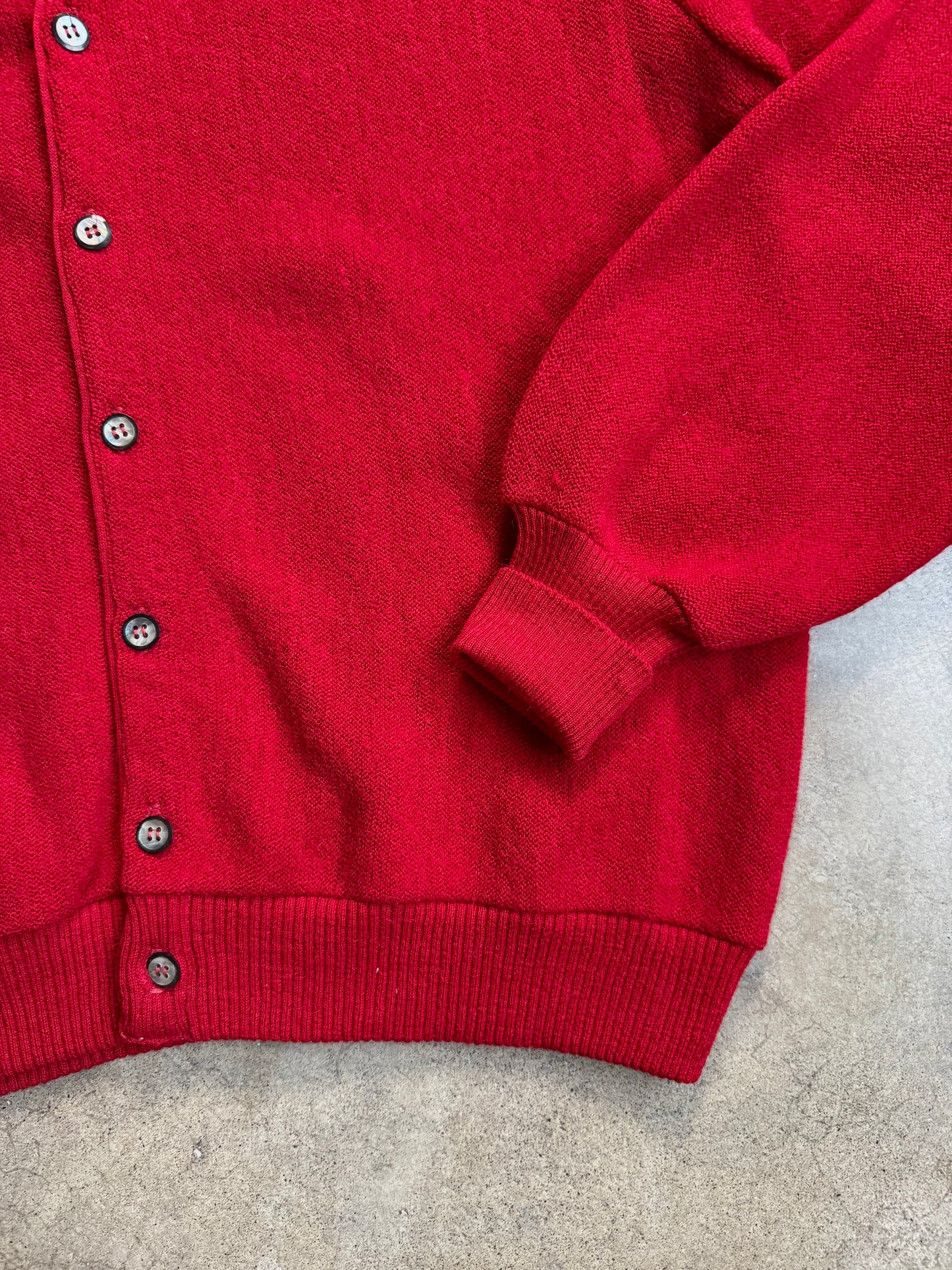 Vintage 1960s Arnold Palmer Robert Bruce Red Alpaca & Wool Cardigan | XL