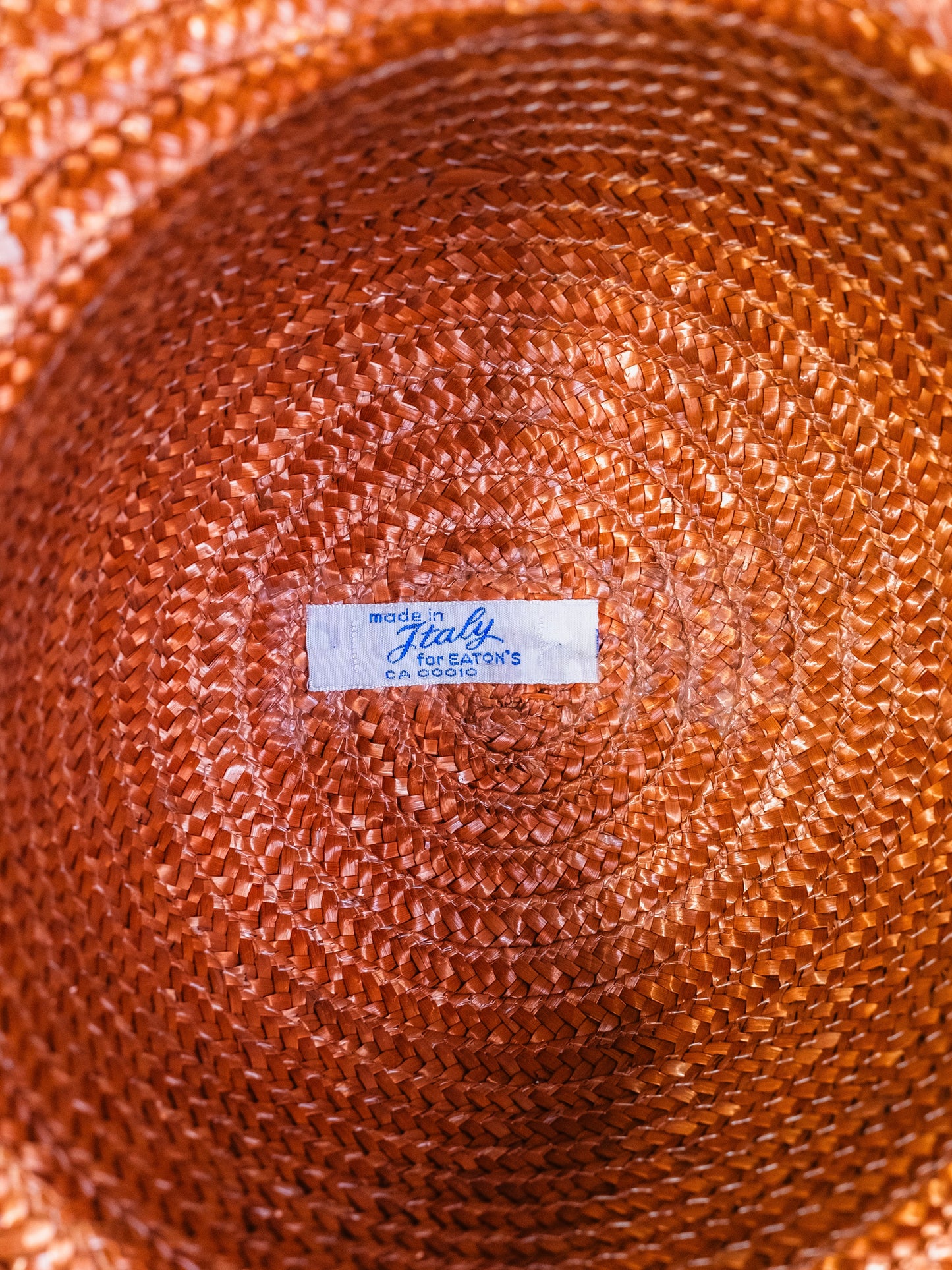 Vintage 1950s/60s Italian Made for Eaton’s Wide Brim Straw Sun Hat