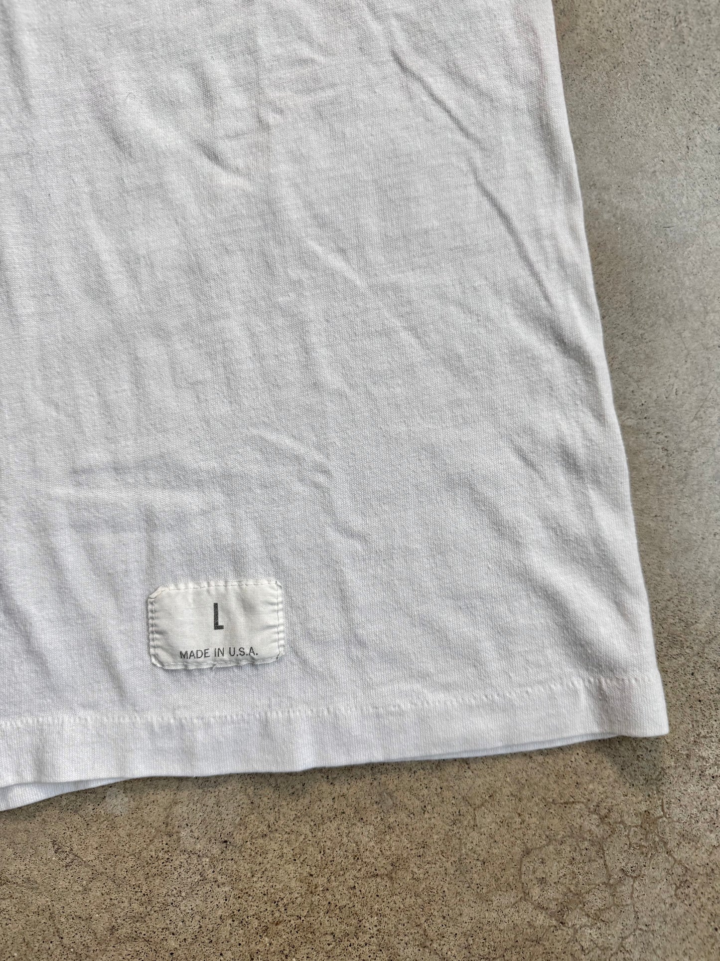 Vintage 1970s Road Atlanta Racing Blue & White Athletic Tee | Large