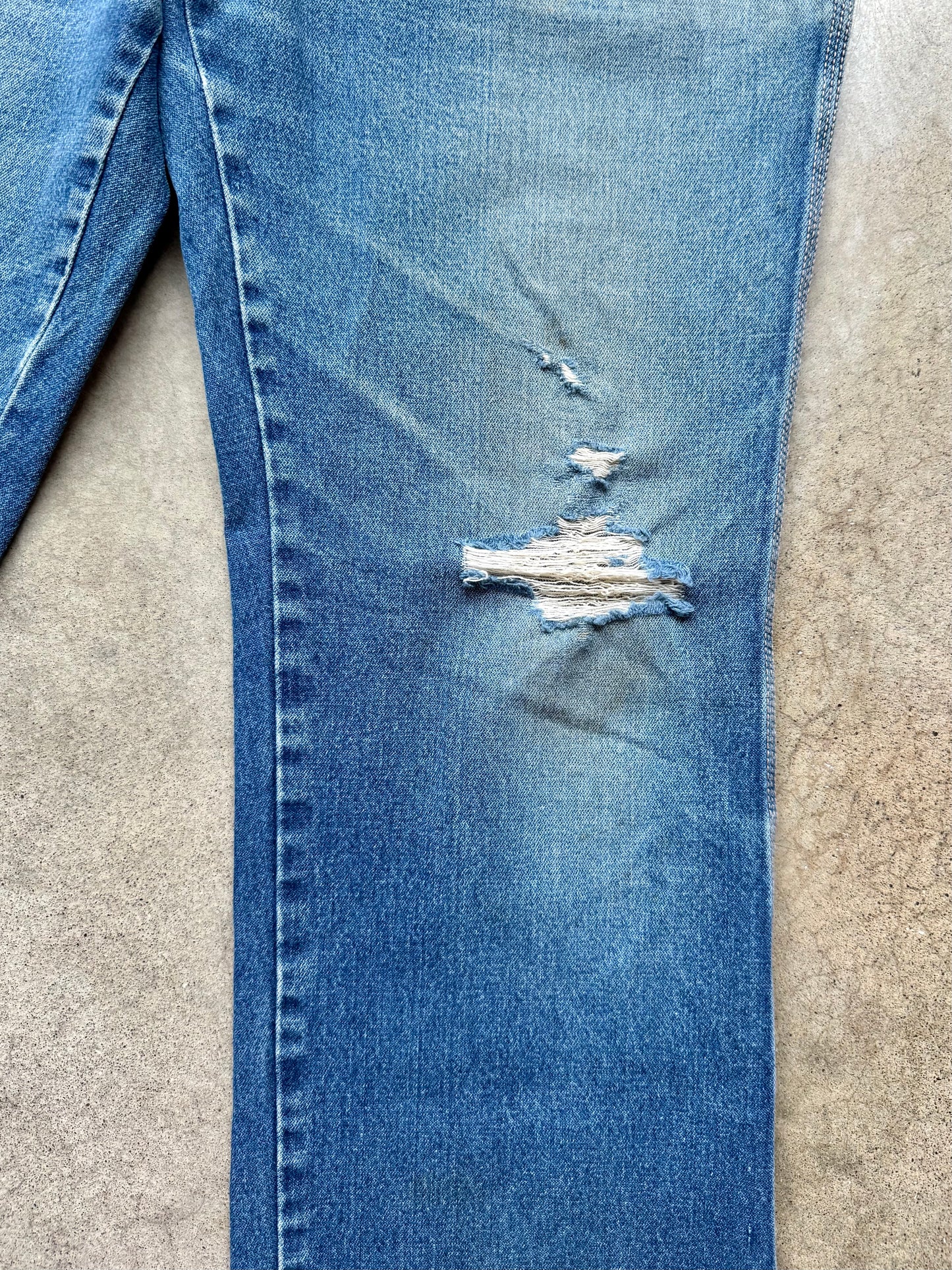 Vintage 1970s Ocean Terminal Distressed Bootcut Jeans | Waist 34”