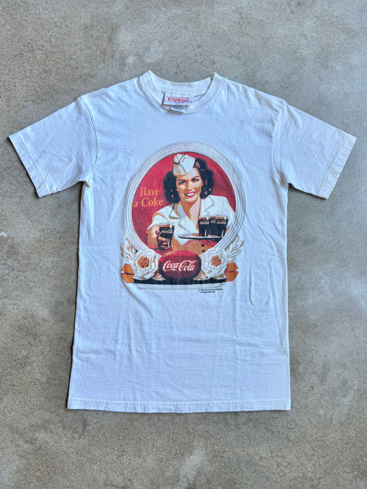 Vintage 1990s Coca-Cola “Have a Coke” White Graphic Tee | Medium