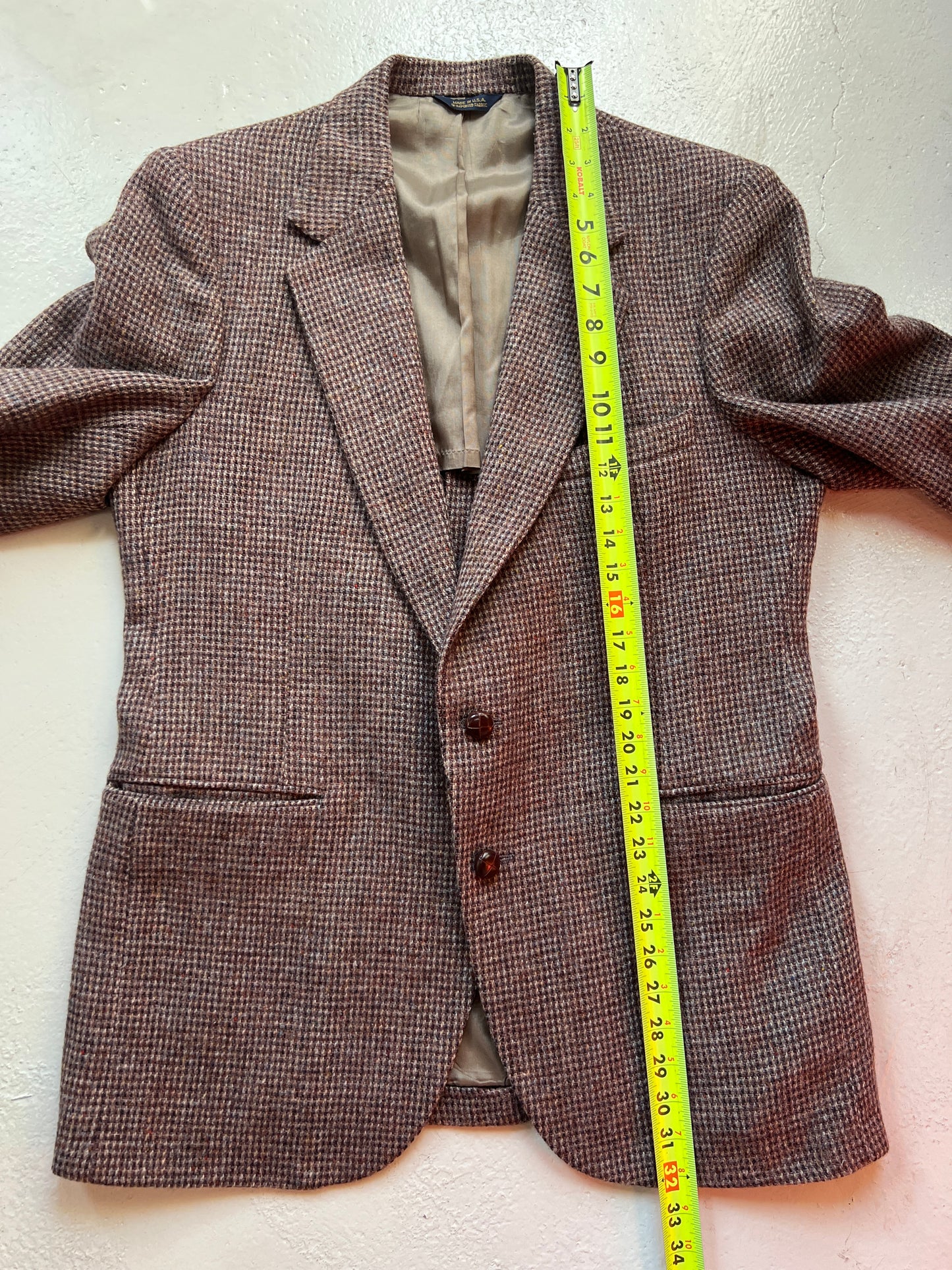 Vintage Harris Tweed Handwoven Wool Sport Coat | L/XL