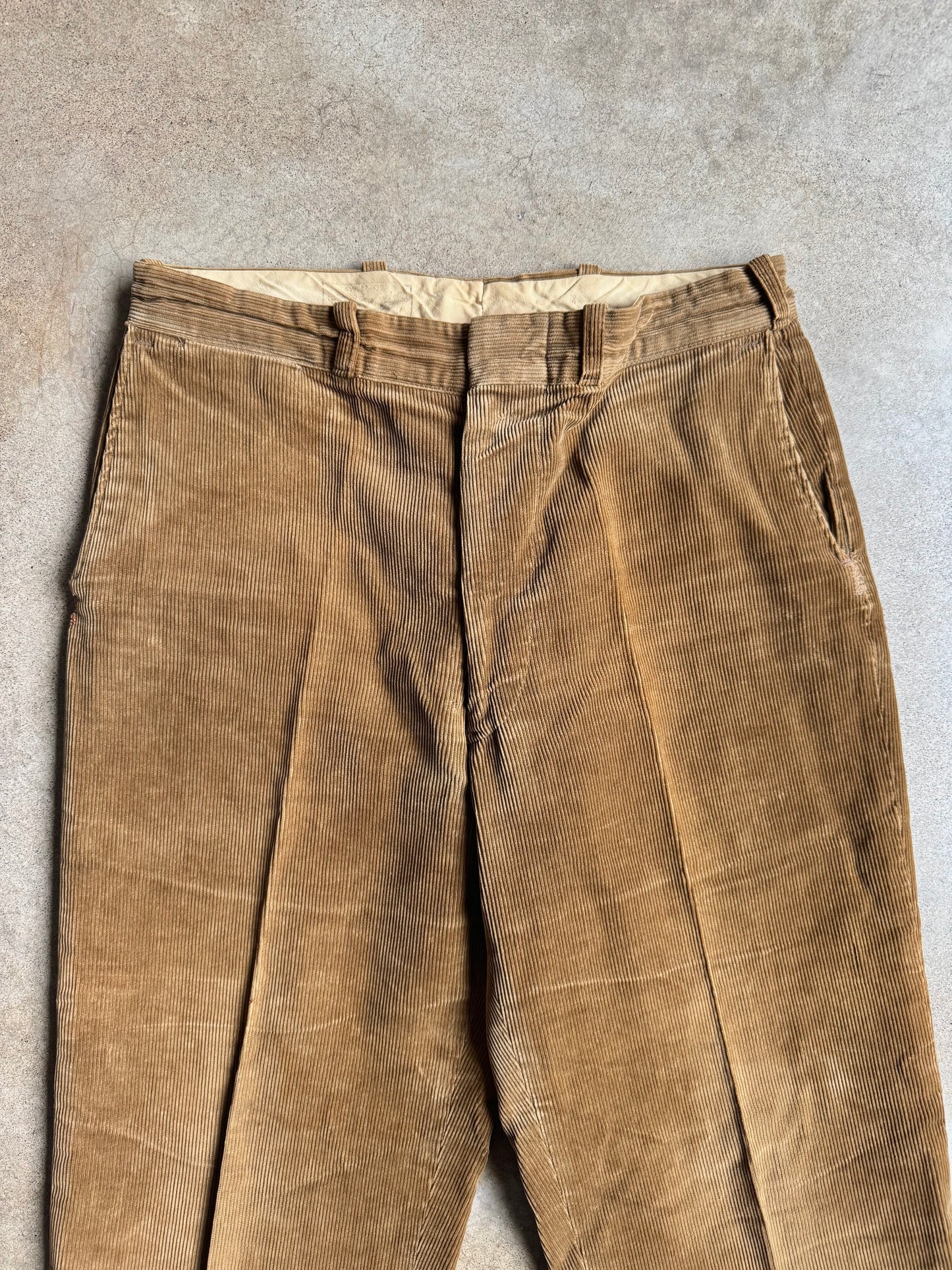 Vintage 1950s Sweet-Orr Workwear Brown Corduroy Trousers | Waist 34”