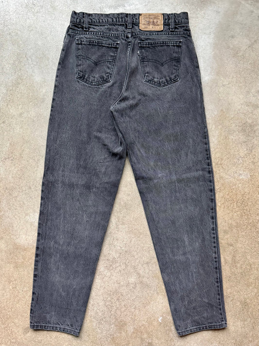Vintage 1980s/90s Levi’s 550 Relaxed Fit Washed Black Jeans | 33x32