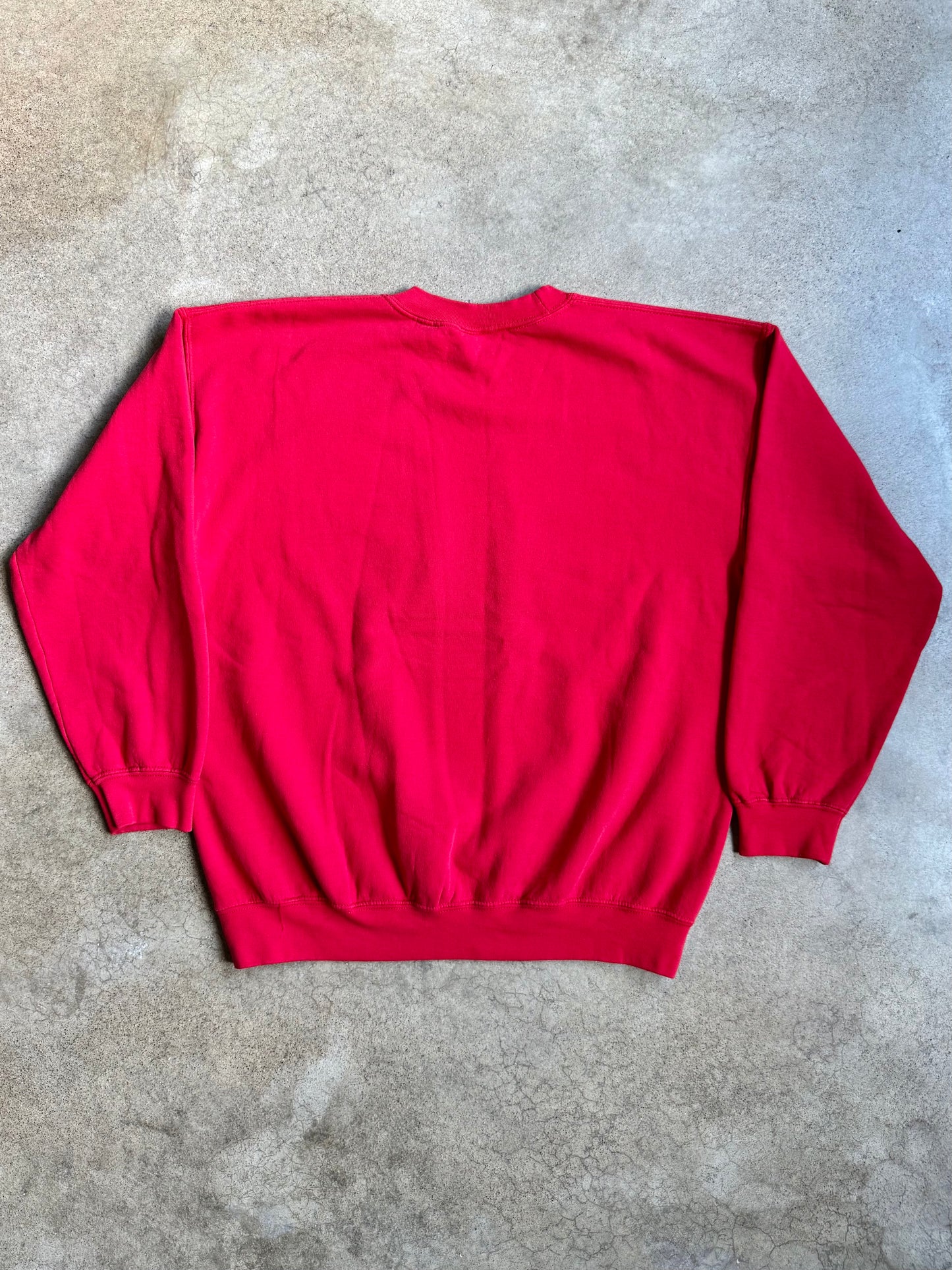 Vintage 1990s Red Three Pandas Graphic Crewneck Sweatshirt | XL