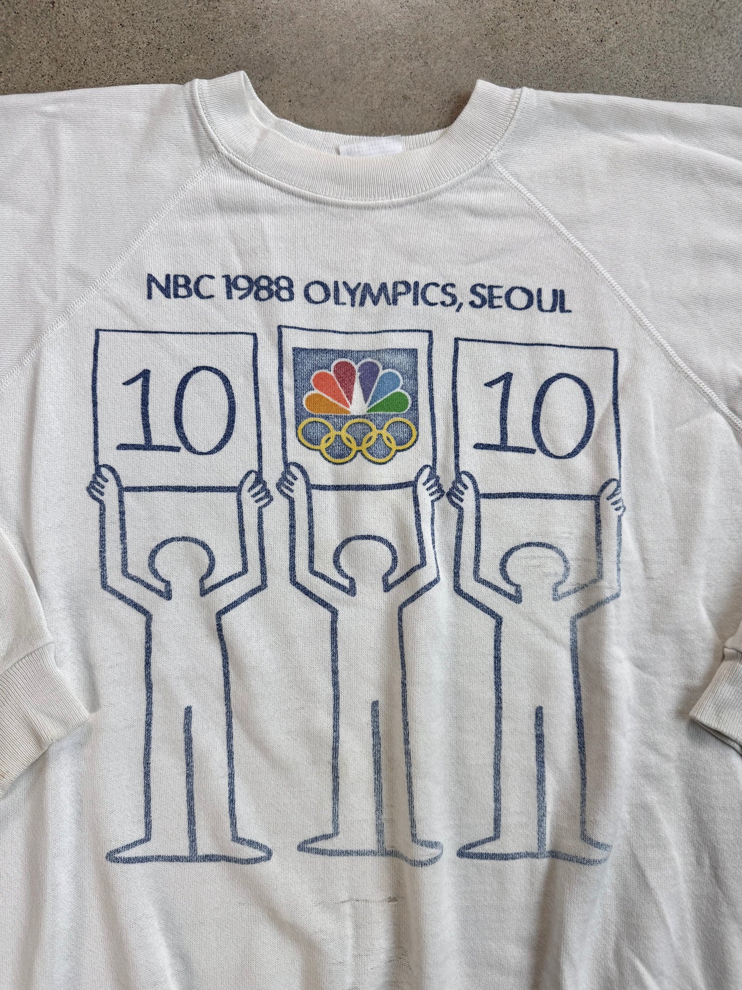 Vintage 1988 NBC Olympics Seoul Korea Raglan Sweatshirt | XL