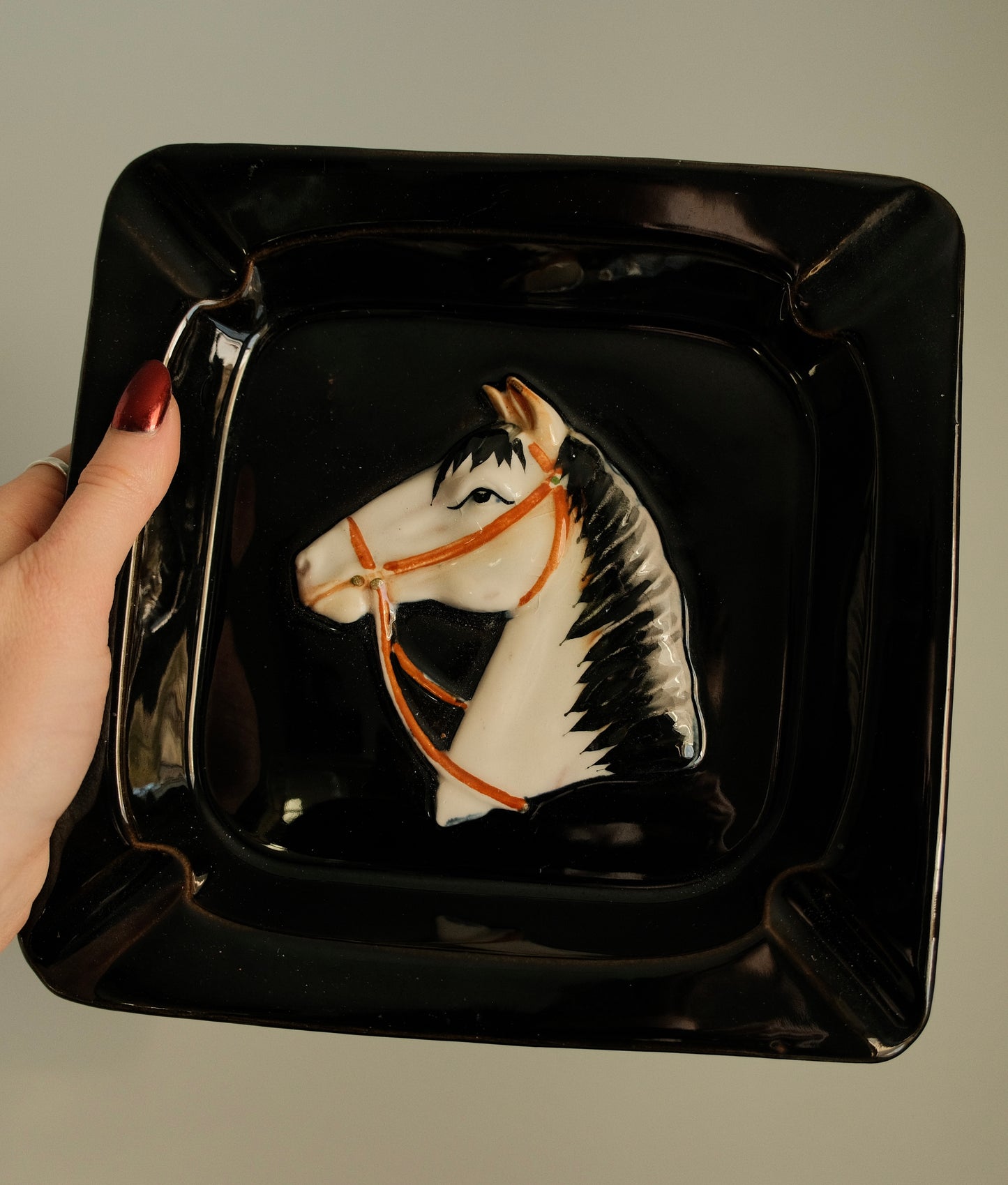 Vintage Ceramic Horse Ashtray