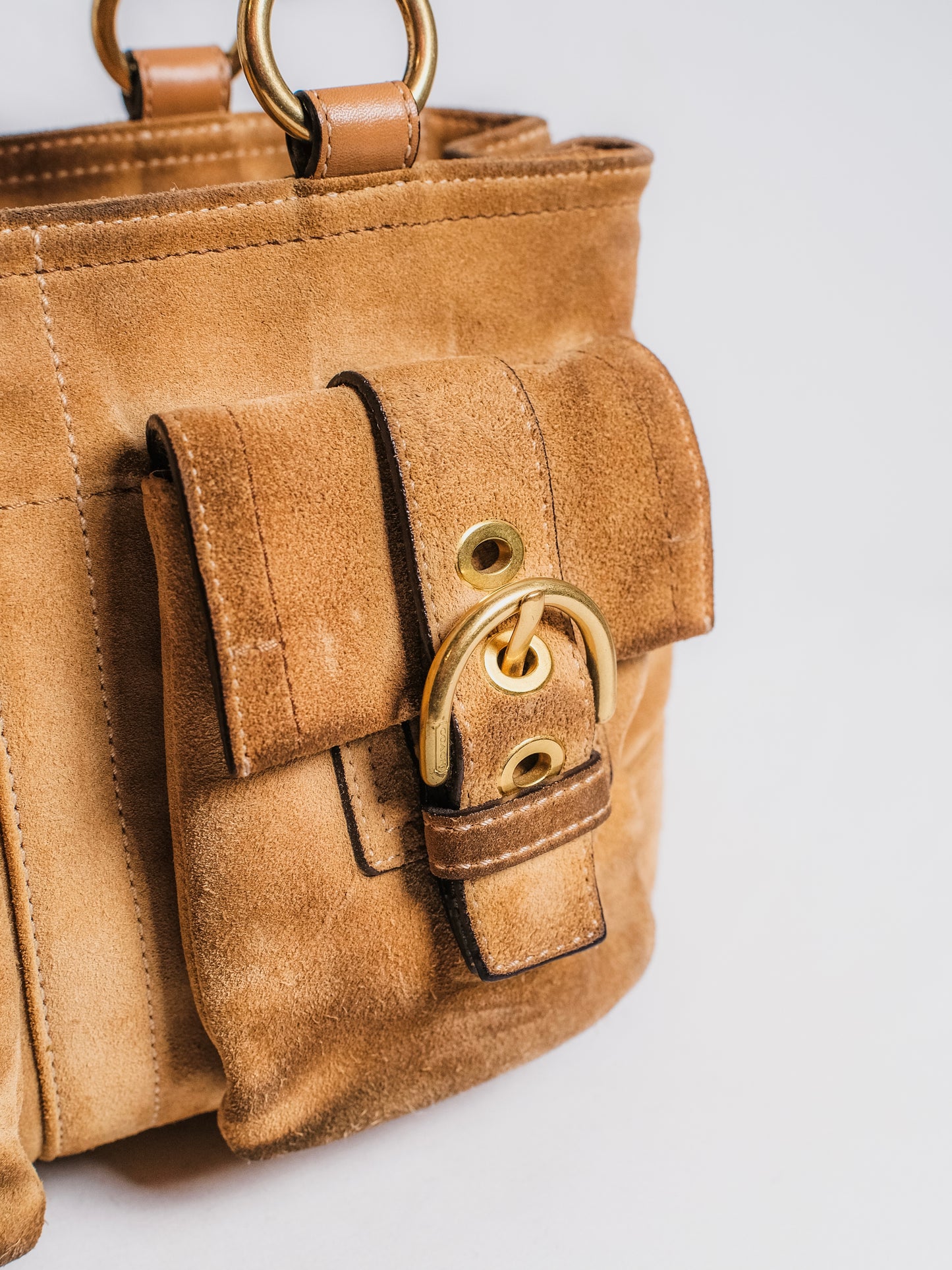 Y2K Coach Soho Suede Leather Shoulder Bag