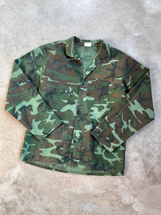 Vintage 1960s Camouflage Cotton Jacket | Medium