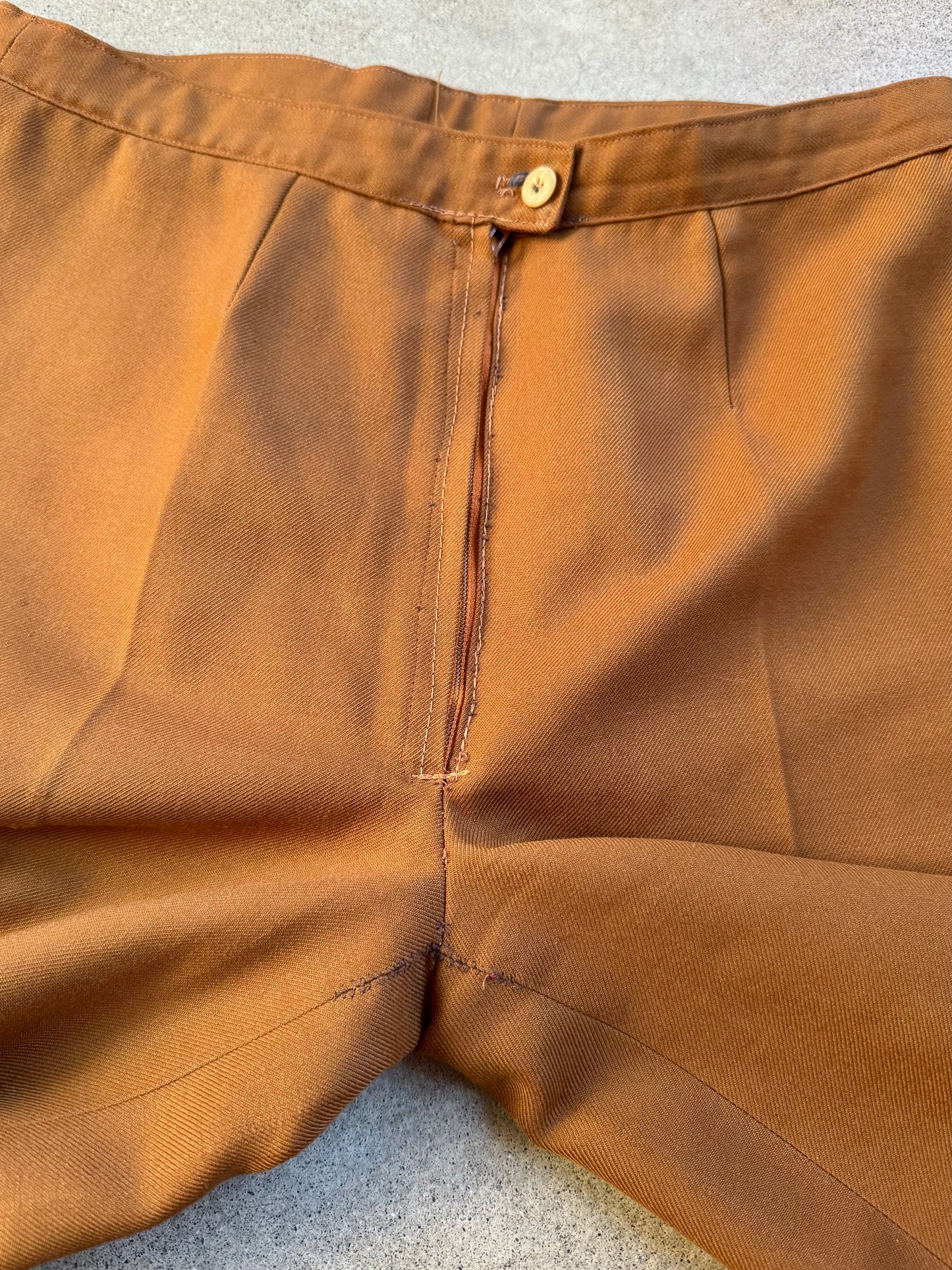 Vintage 1970s Burnt Orange Flared Pants | Waist 29”