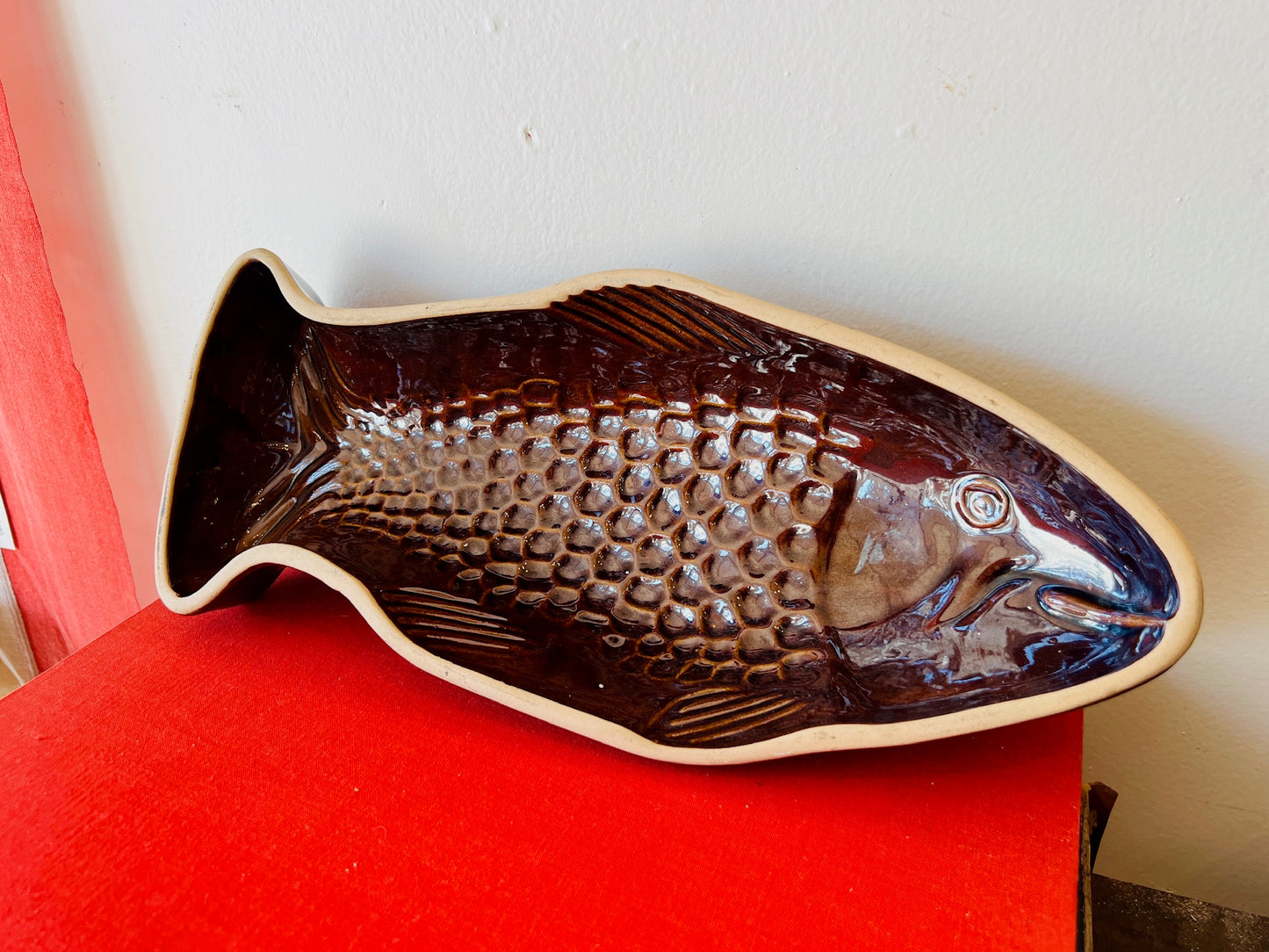 Vintage Ceramic Fish Baking Dish