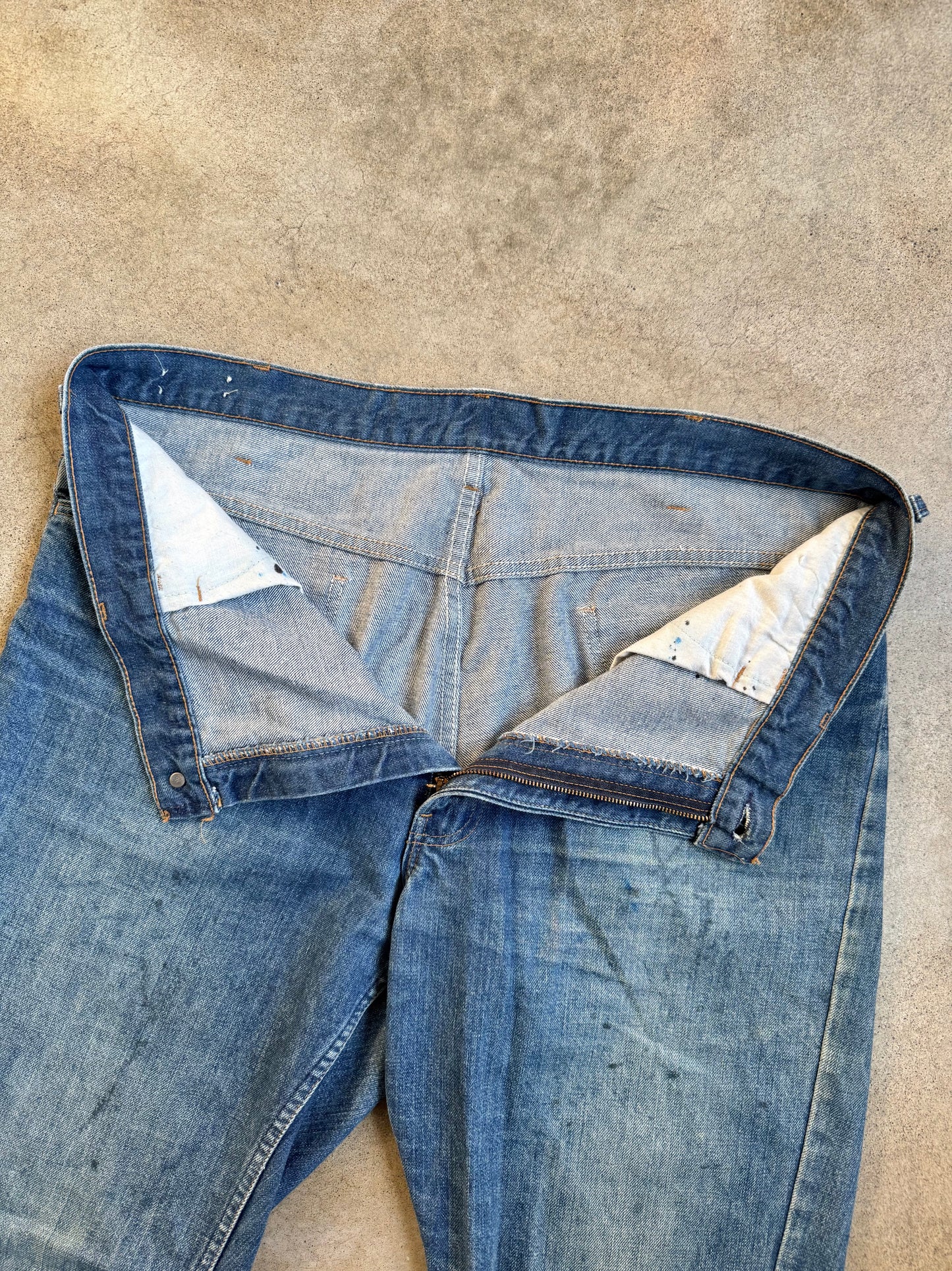 Vintage 1970s Levi's Orange Tab Worn Bootcut Jeans | Waist 40”