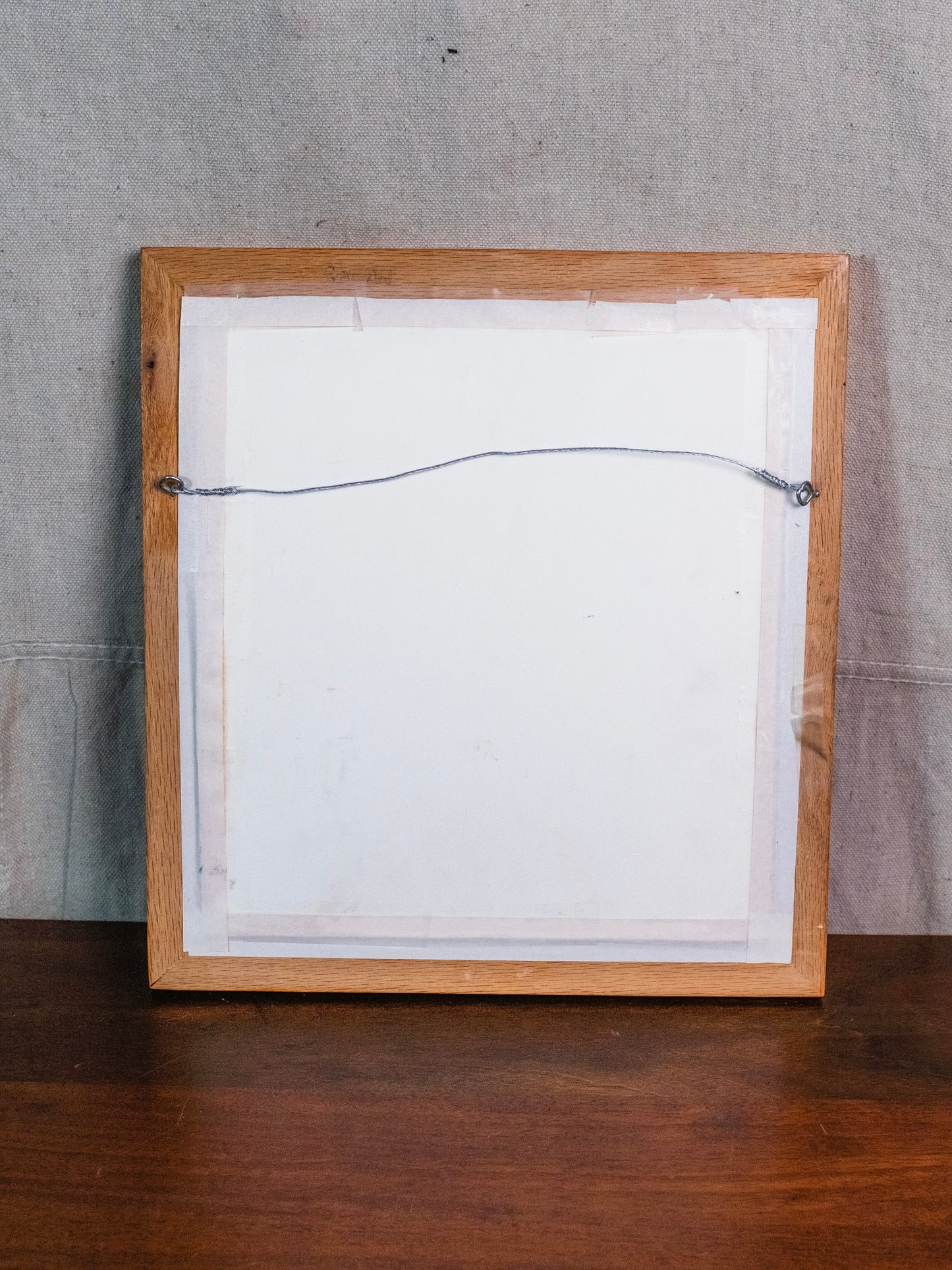 Vintage Framed "Smoking Man" Ink Drawing Artwork | Signed