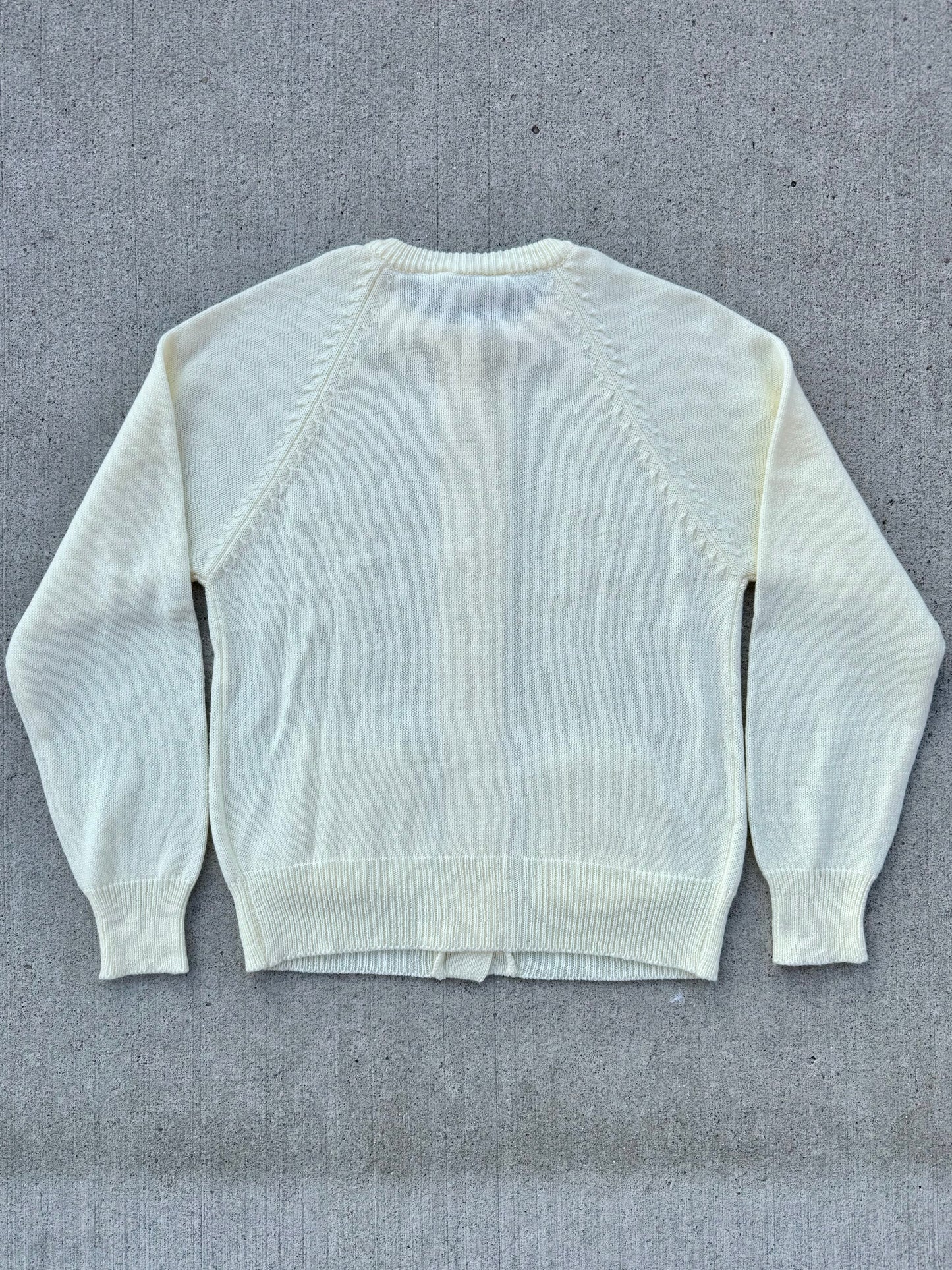 Vintage 1980s Lazarus Cream Buttoned Cardigan | Medium