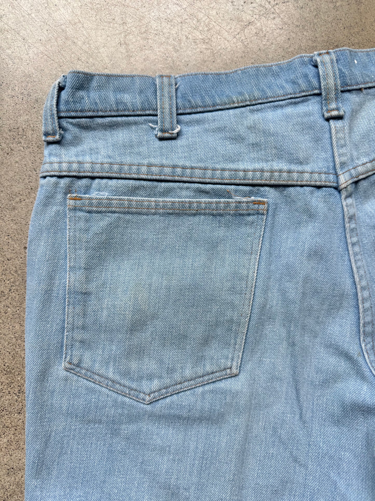 Vintage 1970s National Jeans Denim Utility Bush Shorts | Waist 36”